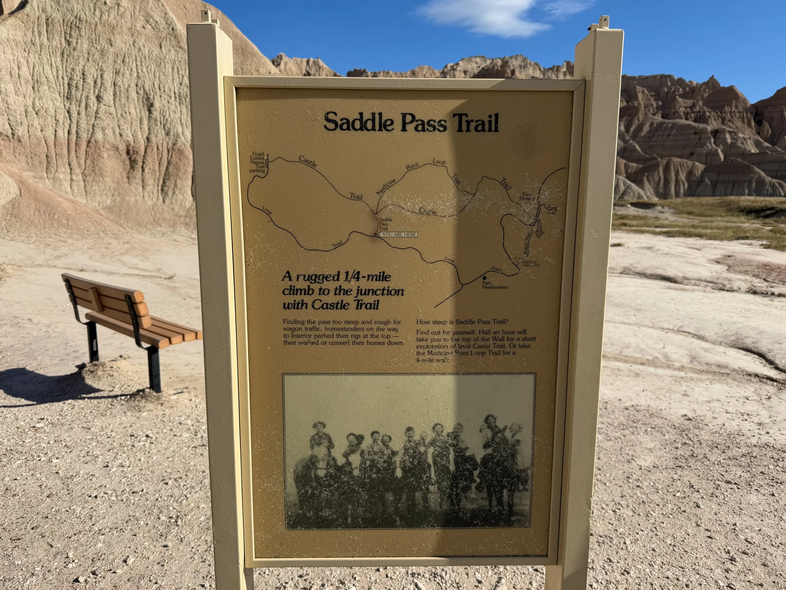Saddle Pass Trailhead Badlands National Park South Dakota