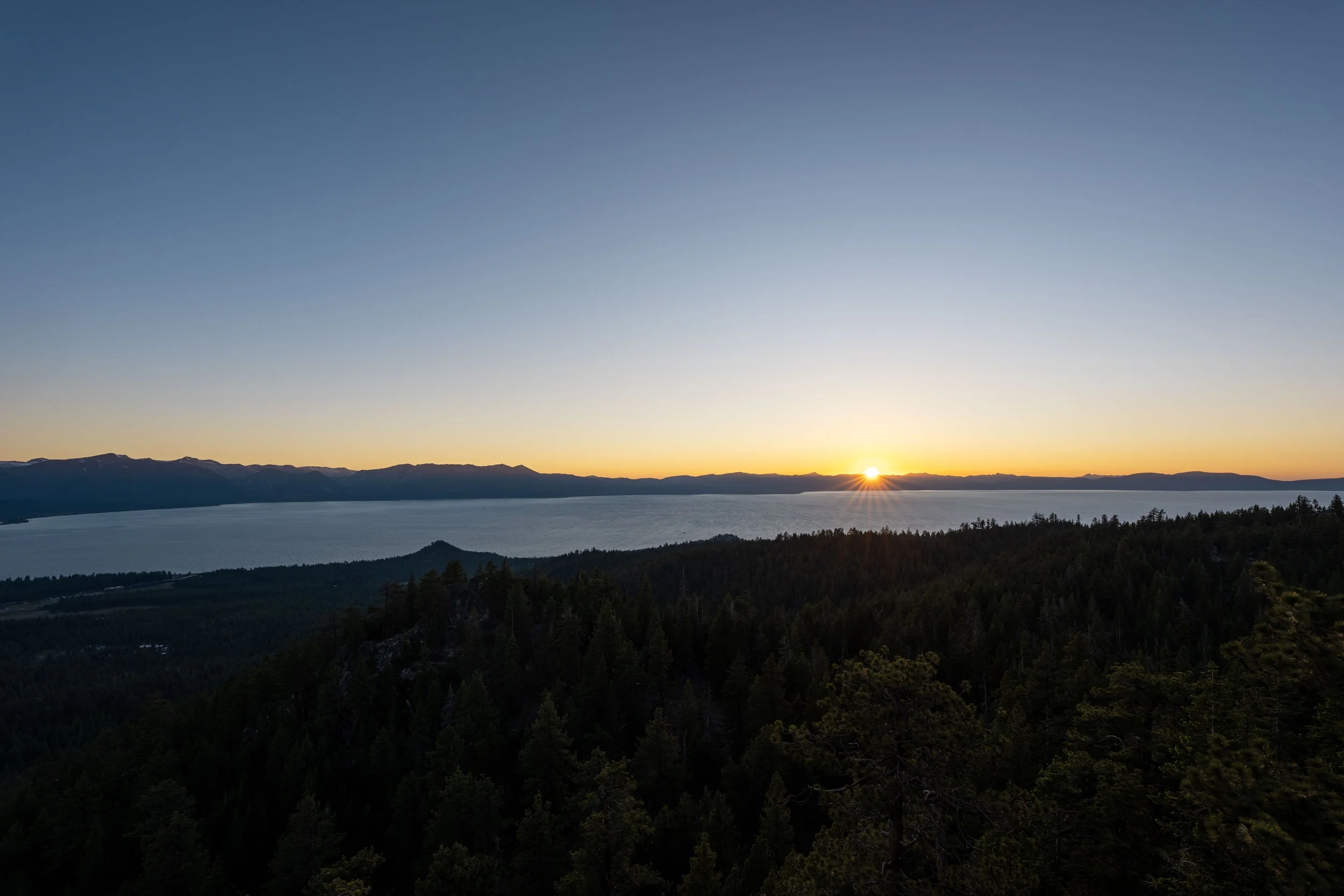 Castle Rock Trail Sunset Lake Tahoe Nevada