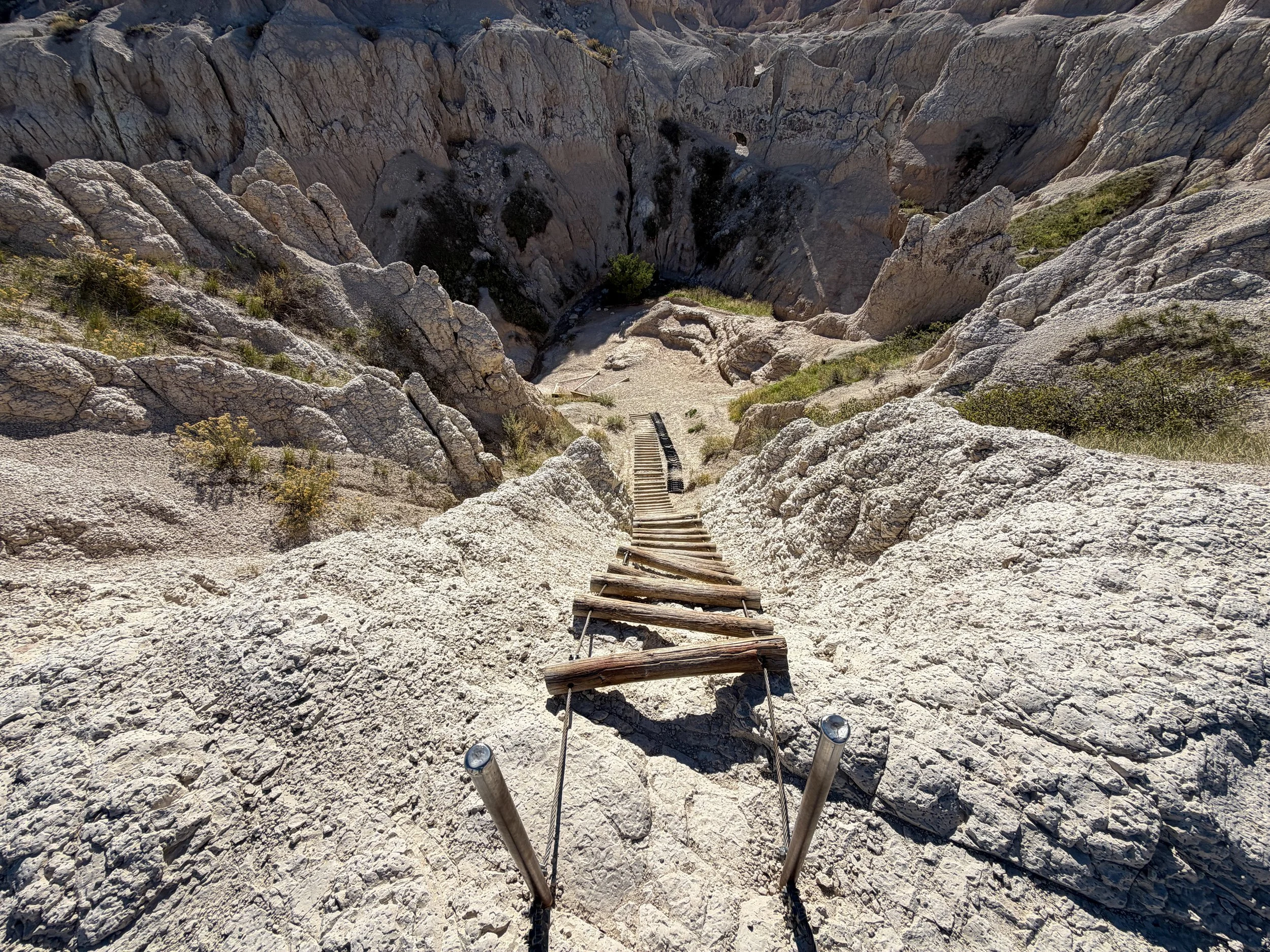 Notch Trail Ladder Badlands National Park South Dakota