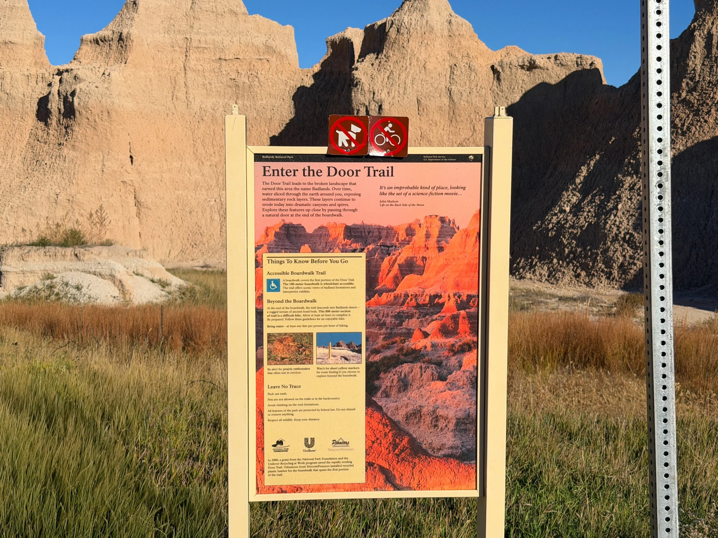 Door Trailhead Badlands National Park South Dakota