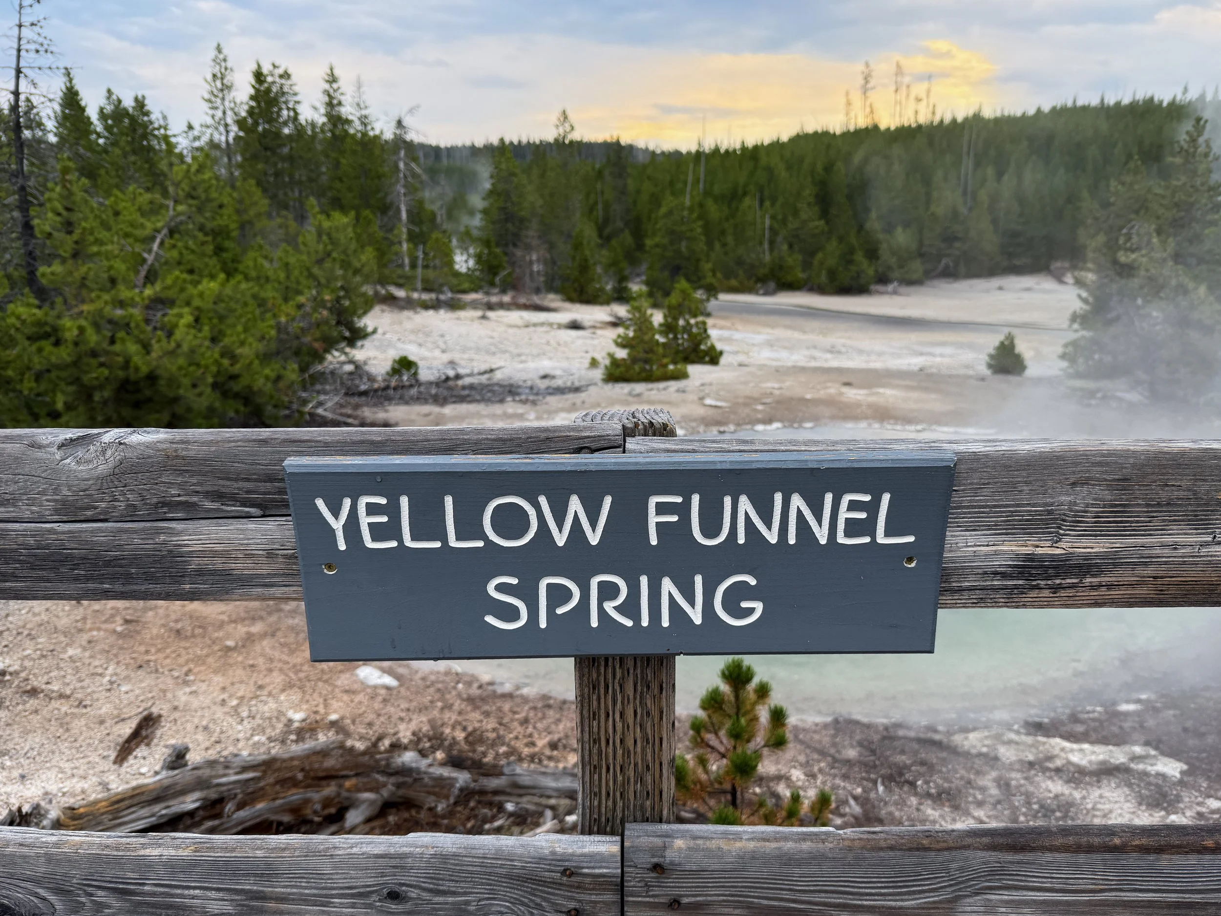 Yellow Funnel Spring Norris Geyser Basin Trail Yellowstone National Park Wyoming