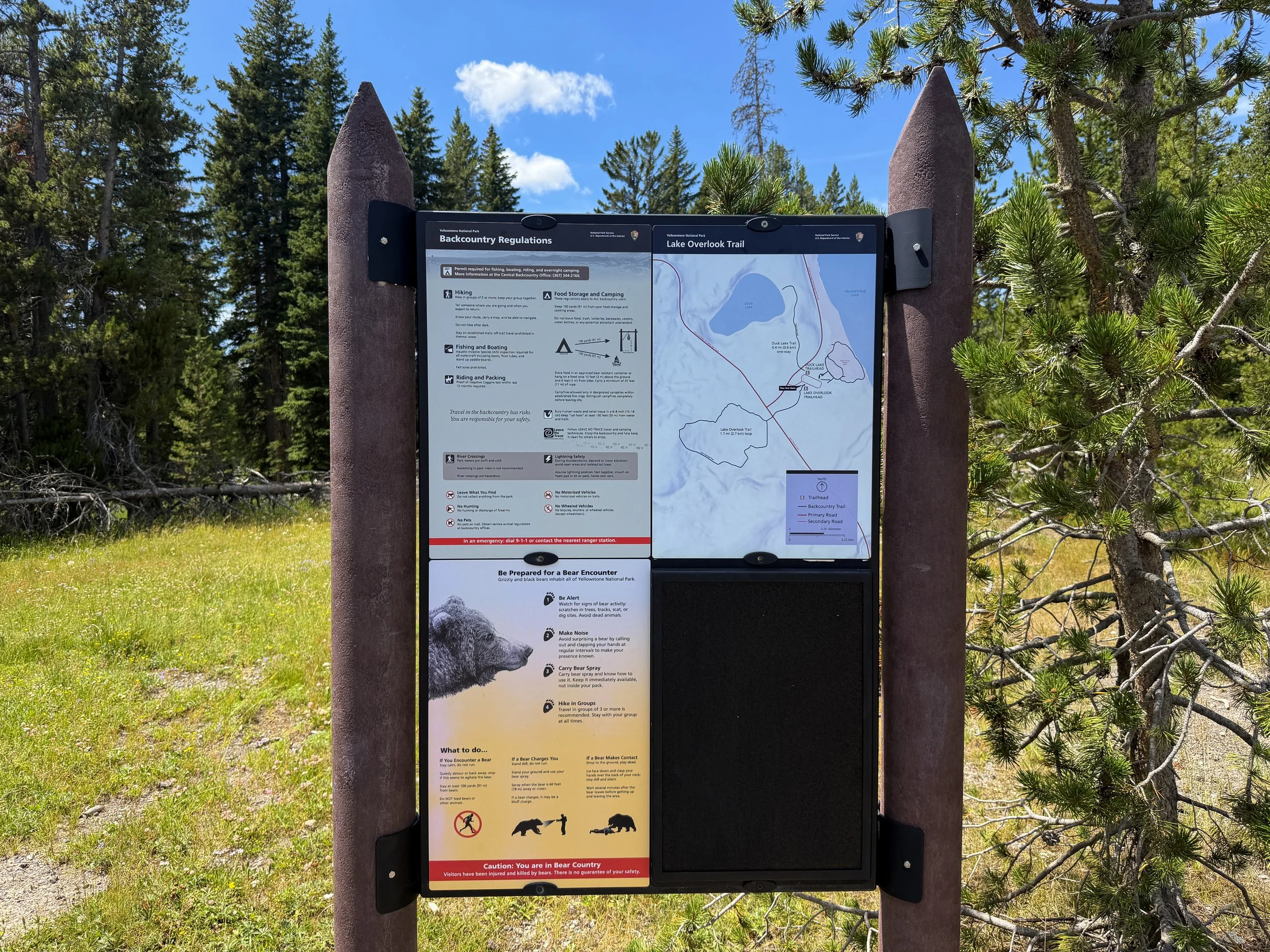 Yellowstone Lake Overlook Trailhead Yellowstone National Park Wyoming