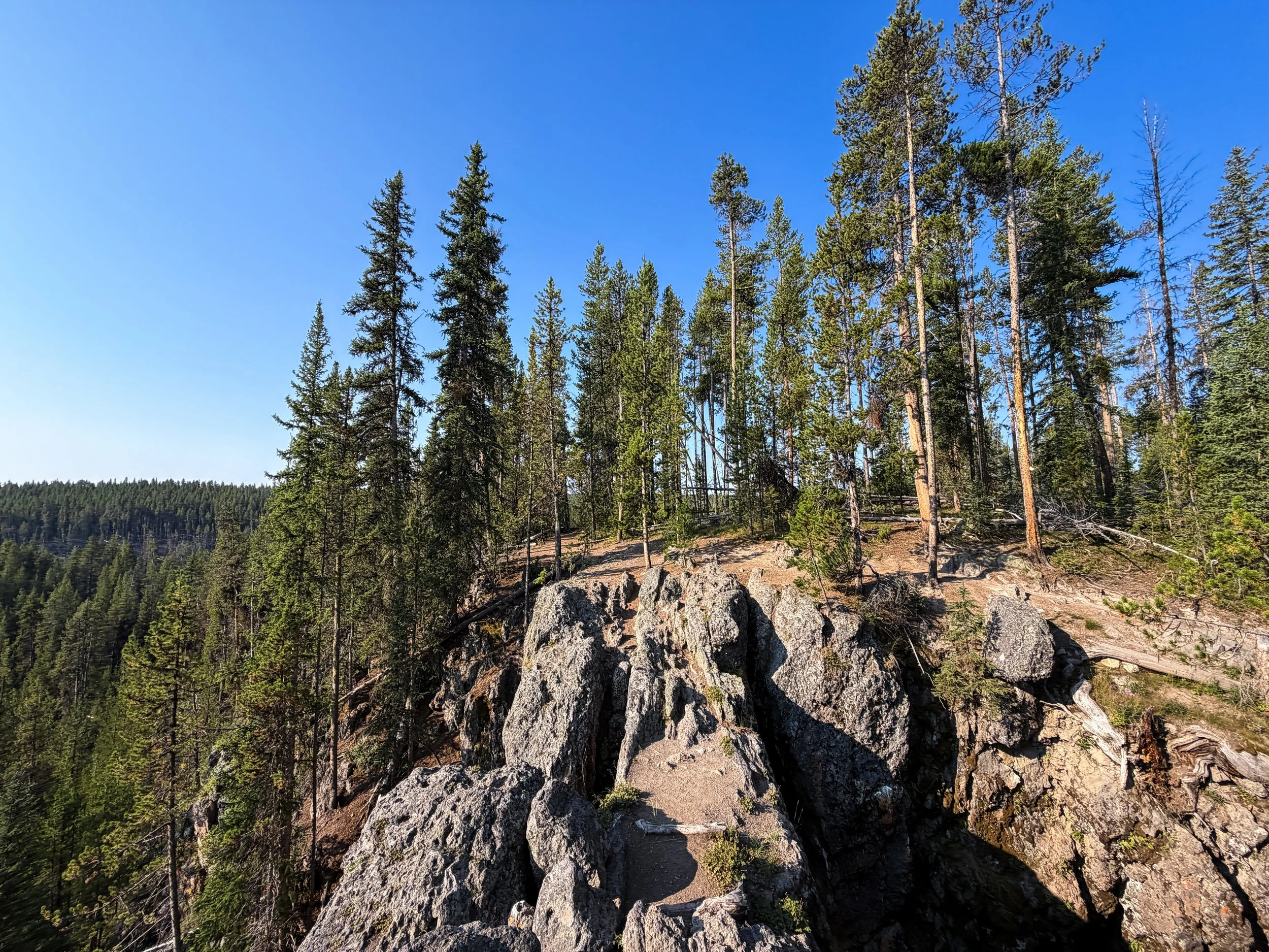 Top of Natural Bridge Yellowstone National Park Wyoming
