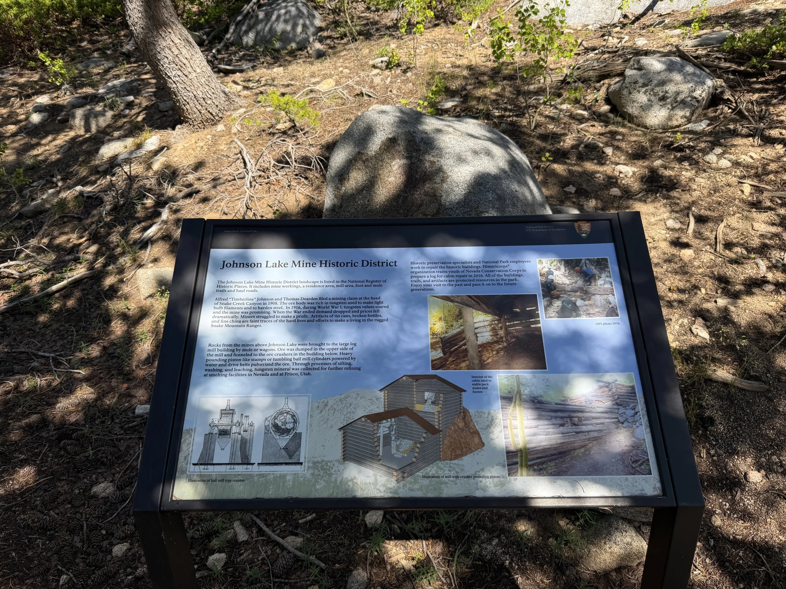 Johnson Mill Historic Site Johnson Lake Trail Great Basin National Park Nevada