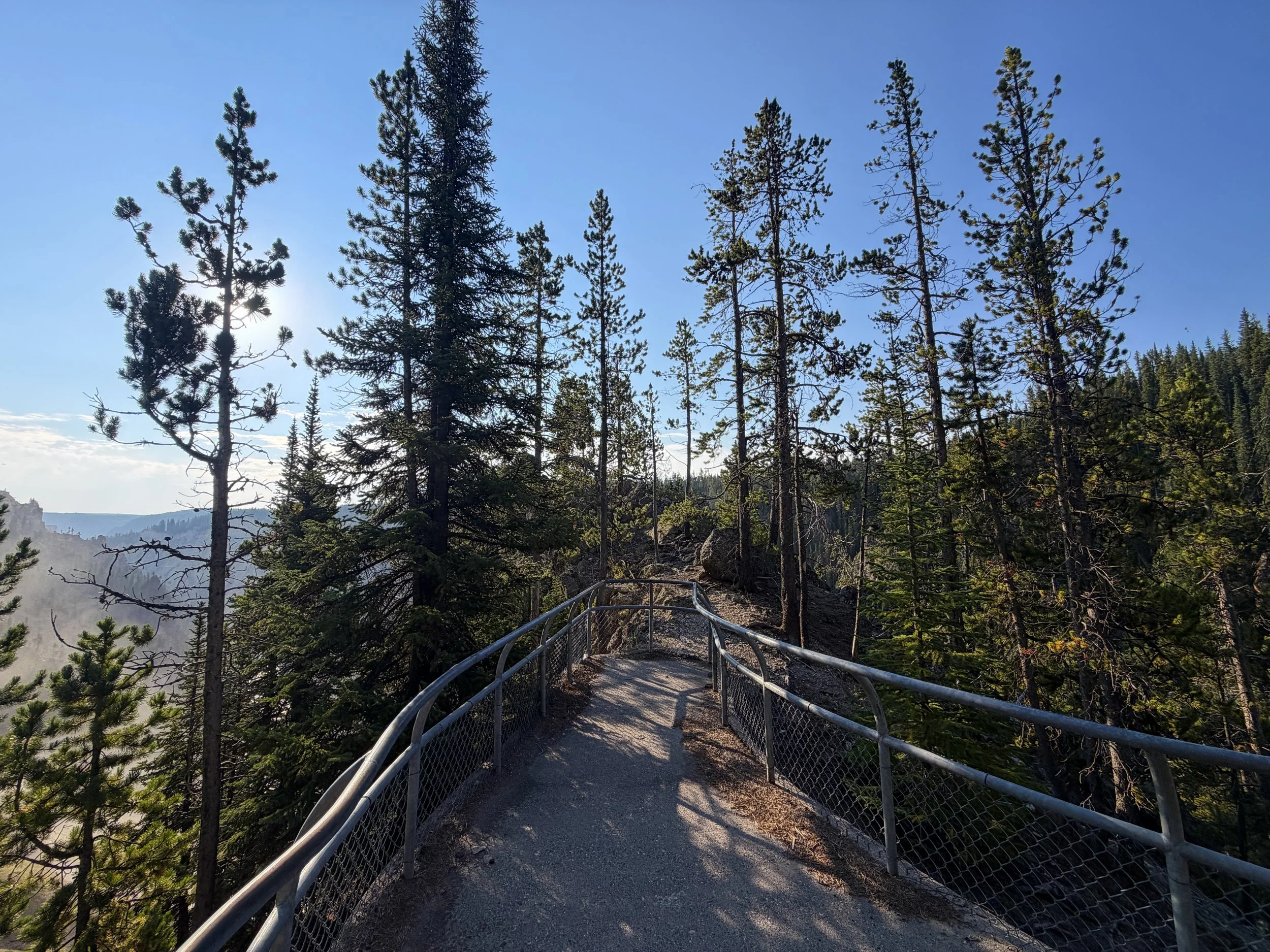 Brink of the Lower Falls Trail Yellowstone National Park Wyoming