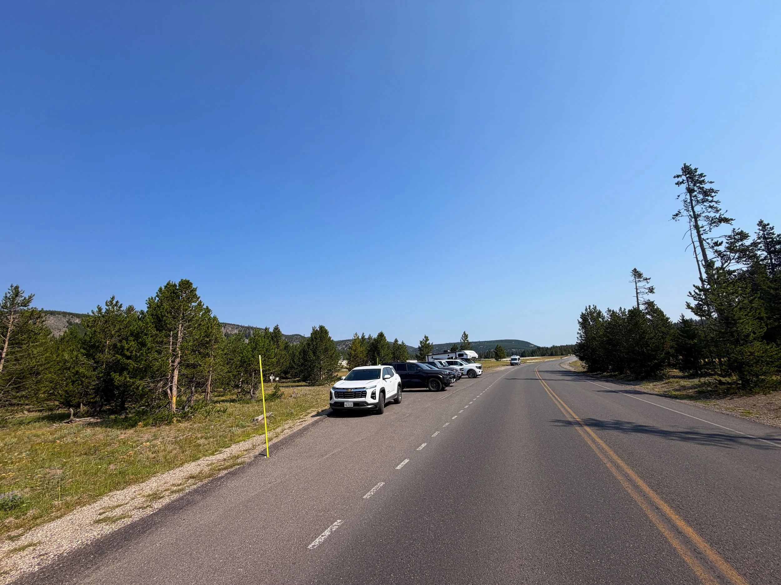 Mystic Falls Daisy Trailhead Parking Yellowstone National Park Wyoming