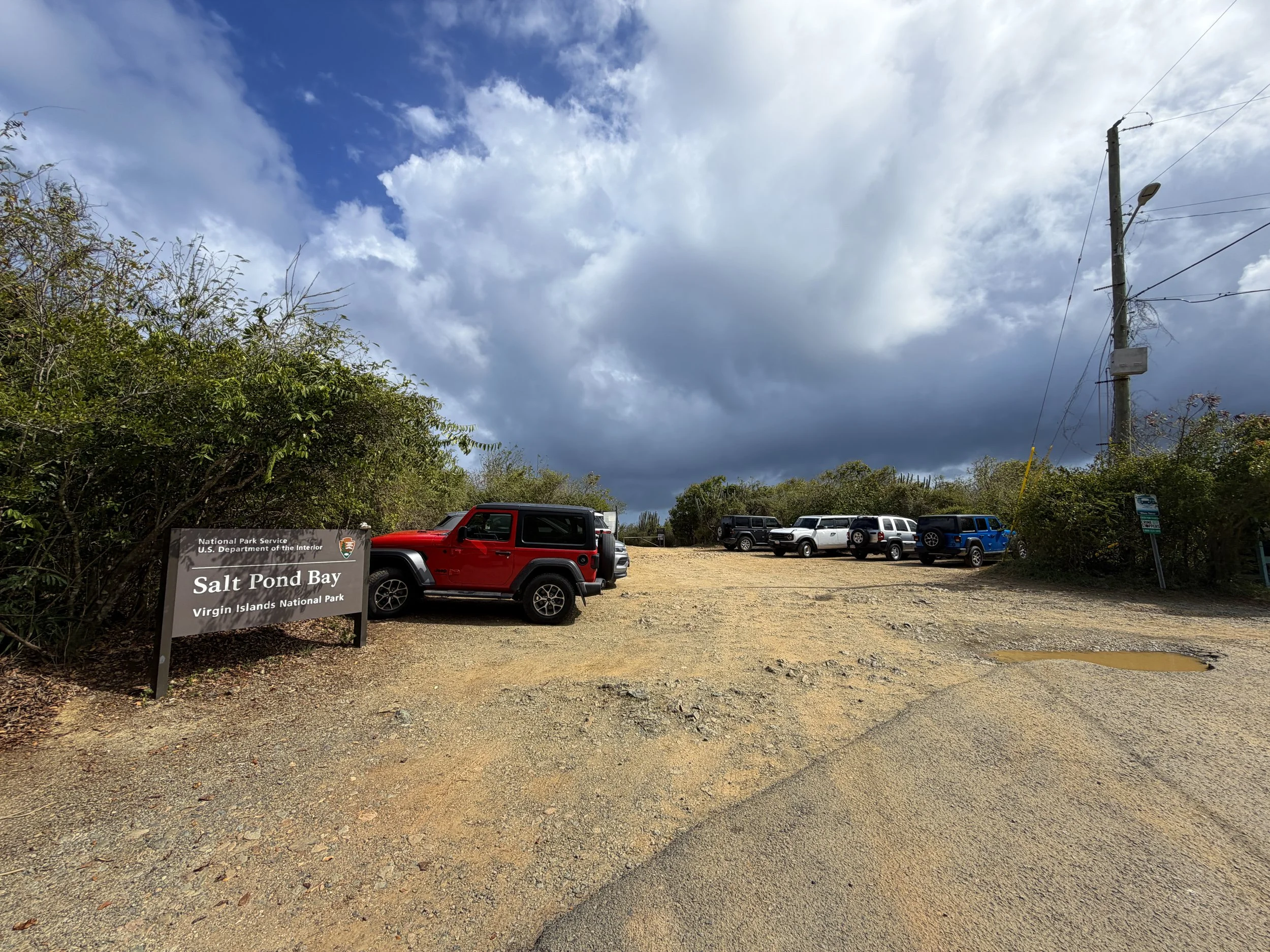 Drunk Bay Trailhead Parking Virgin Islands National Park