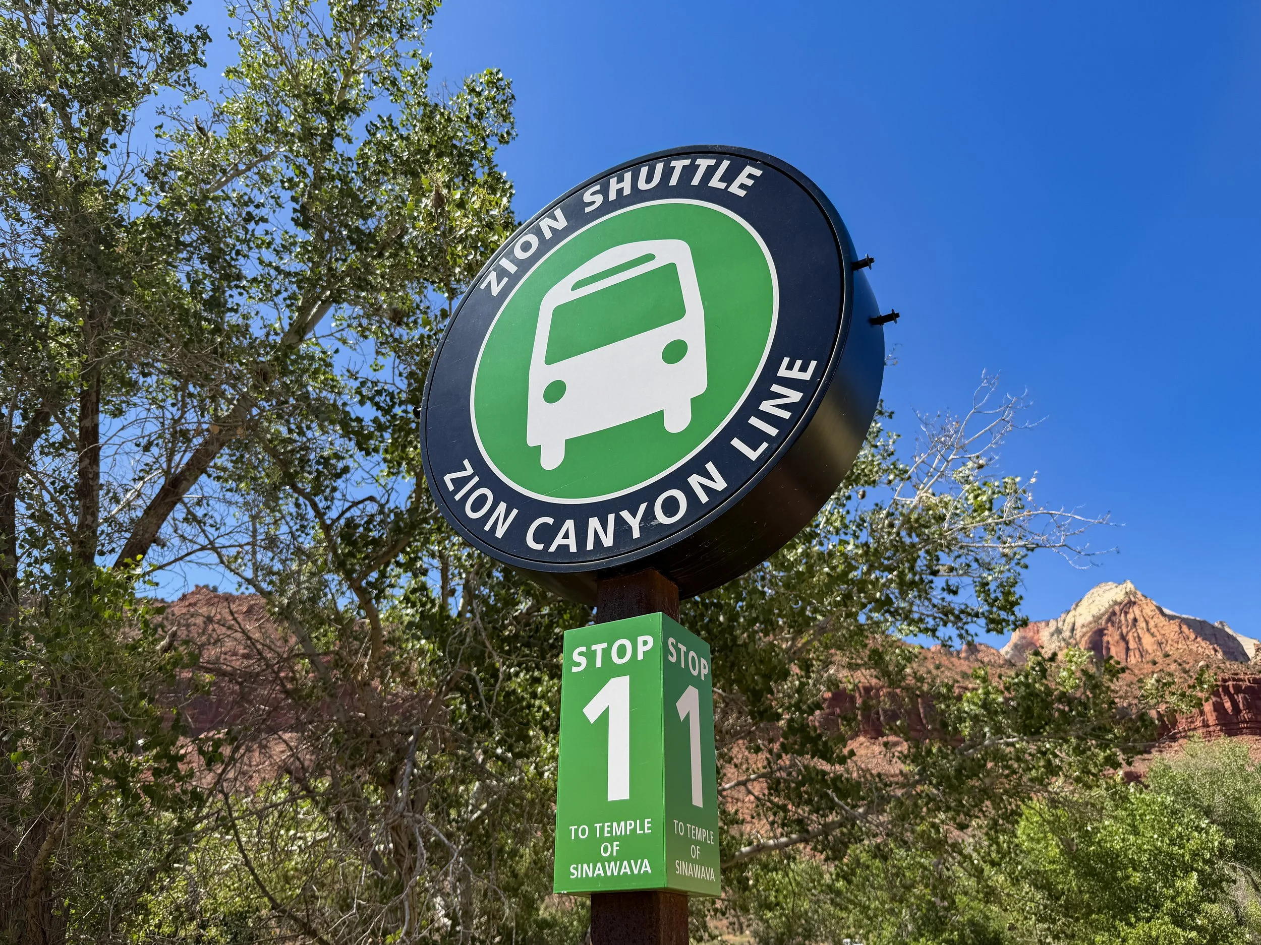 Parus Trail Shuttle Stop Zion National Park Utah
