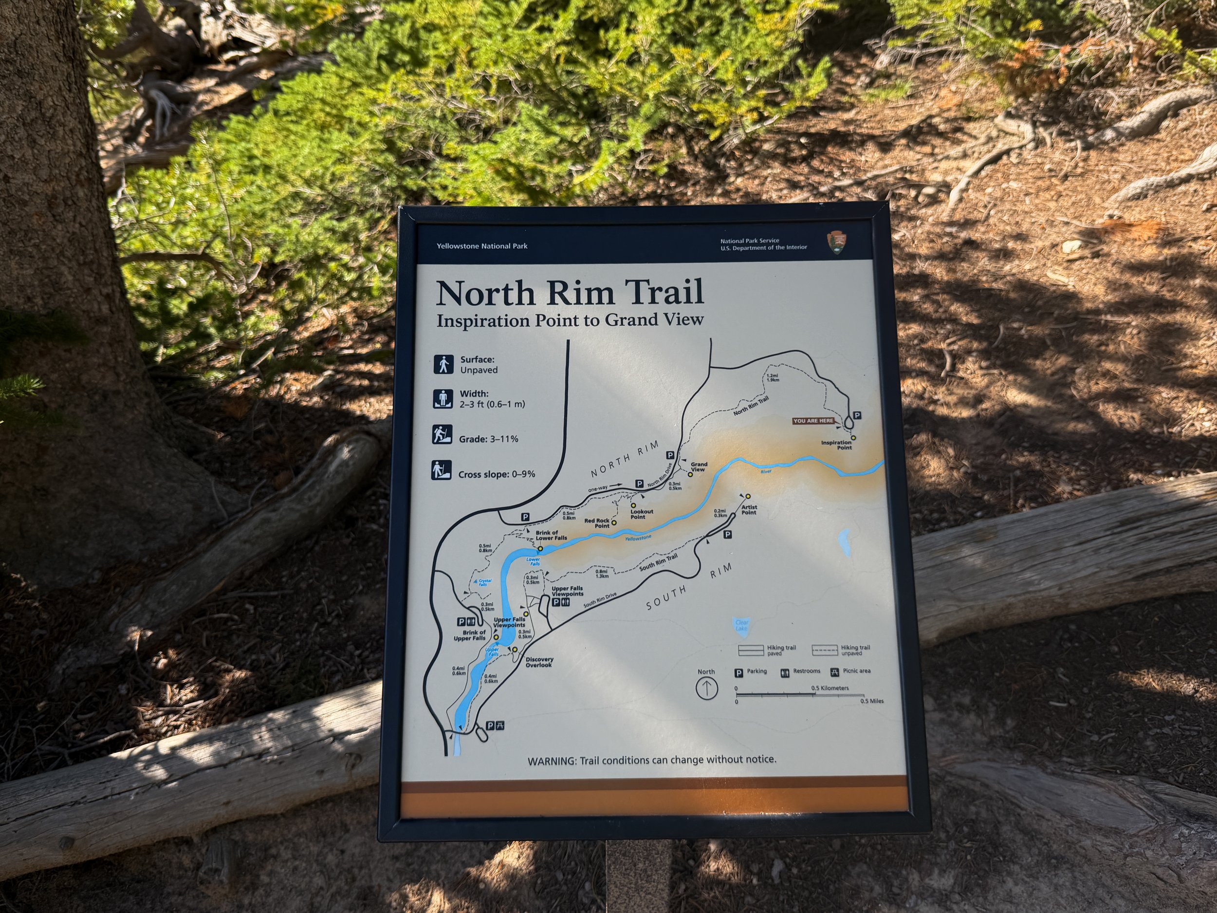 Inspiration Point North Rim Trail Yellowstone National Park Wyoming