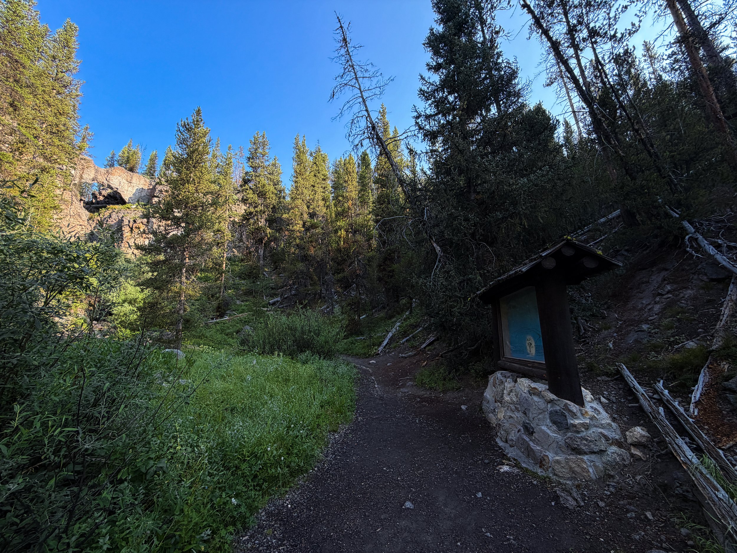 Natural Bridge Trail Yellowstone National Park Wyoming