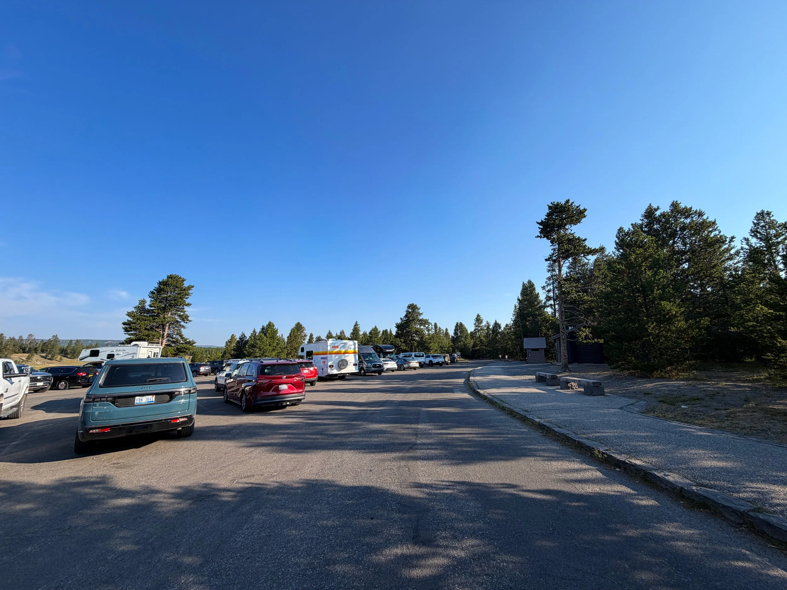 Midway Geyser Basin Trailhead Parking Yellowstone National Park Wyoming