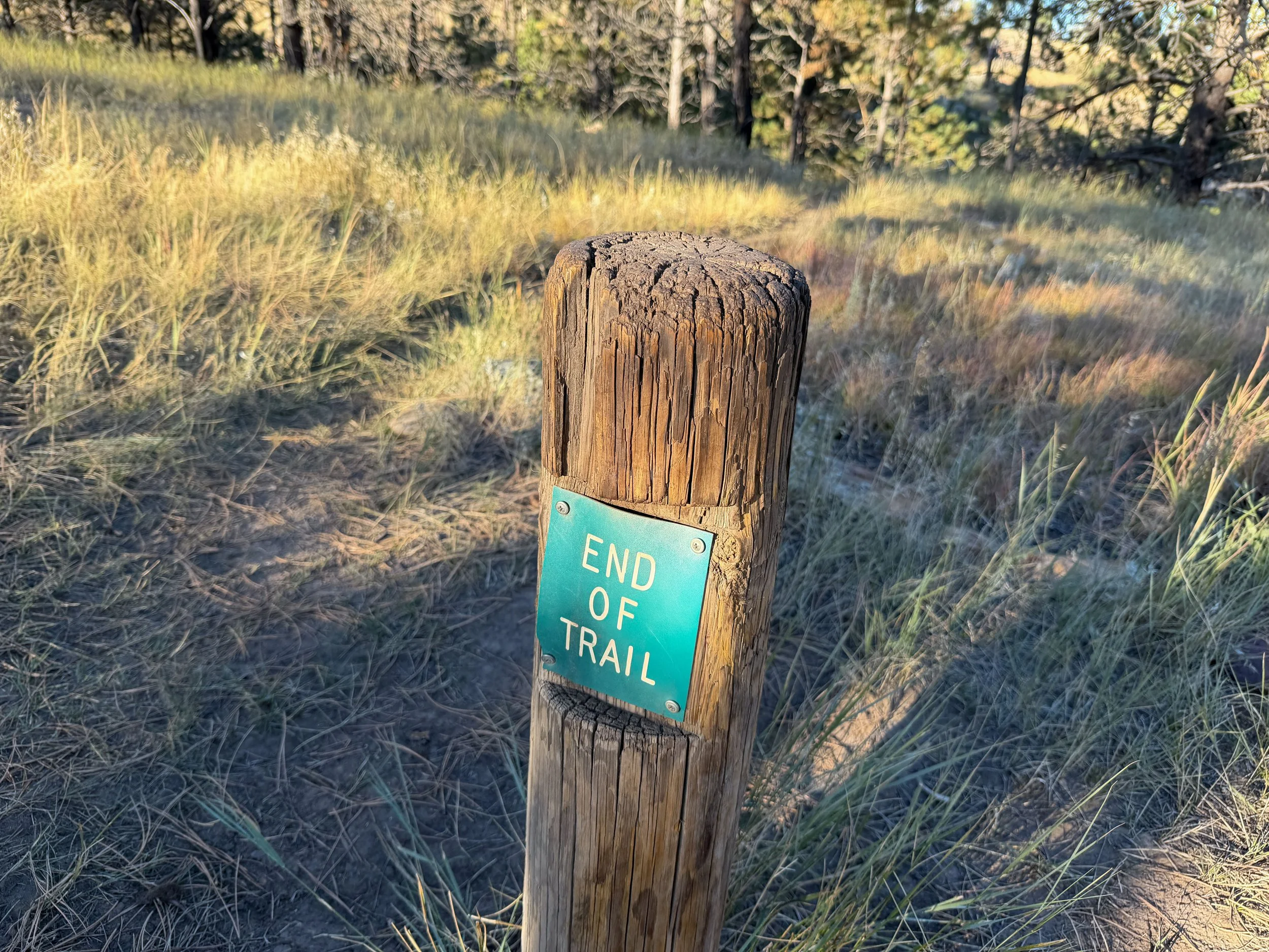 End of Boland Ridge Trail Wind Cave National Park South Dakota