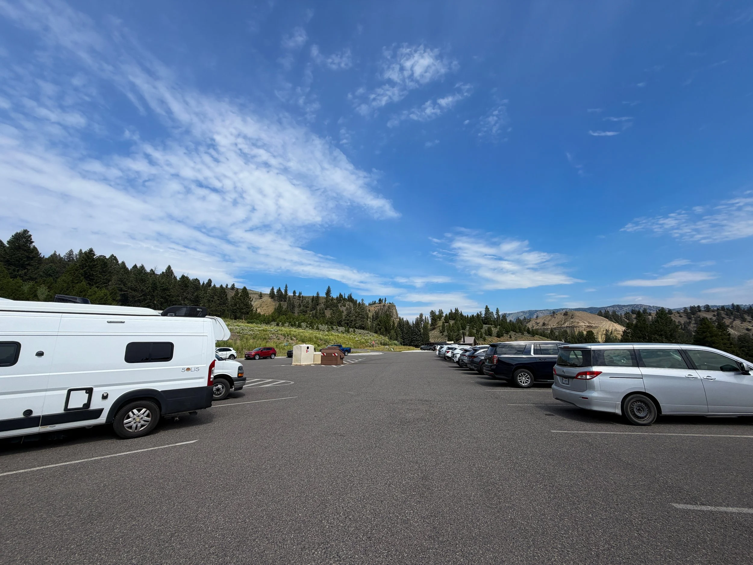 Tower Falls Trailhead Parking Yellowstone National Park Wyoming