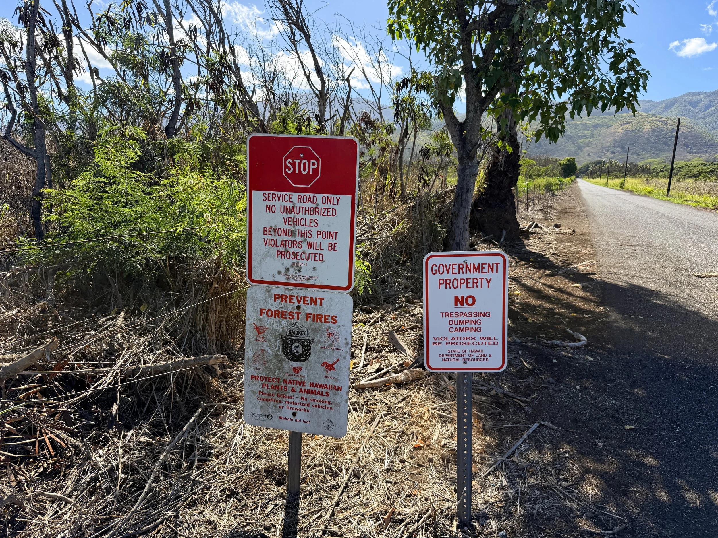 Mokuleia Forest Reserve Access Road Trail Oahu Hawaii