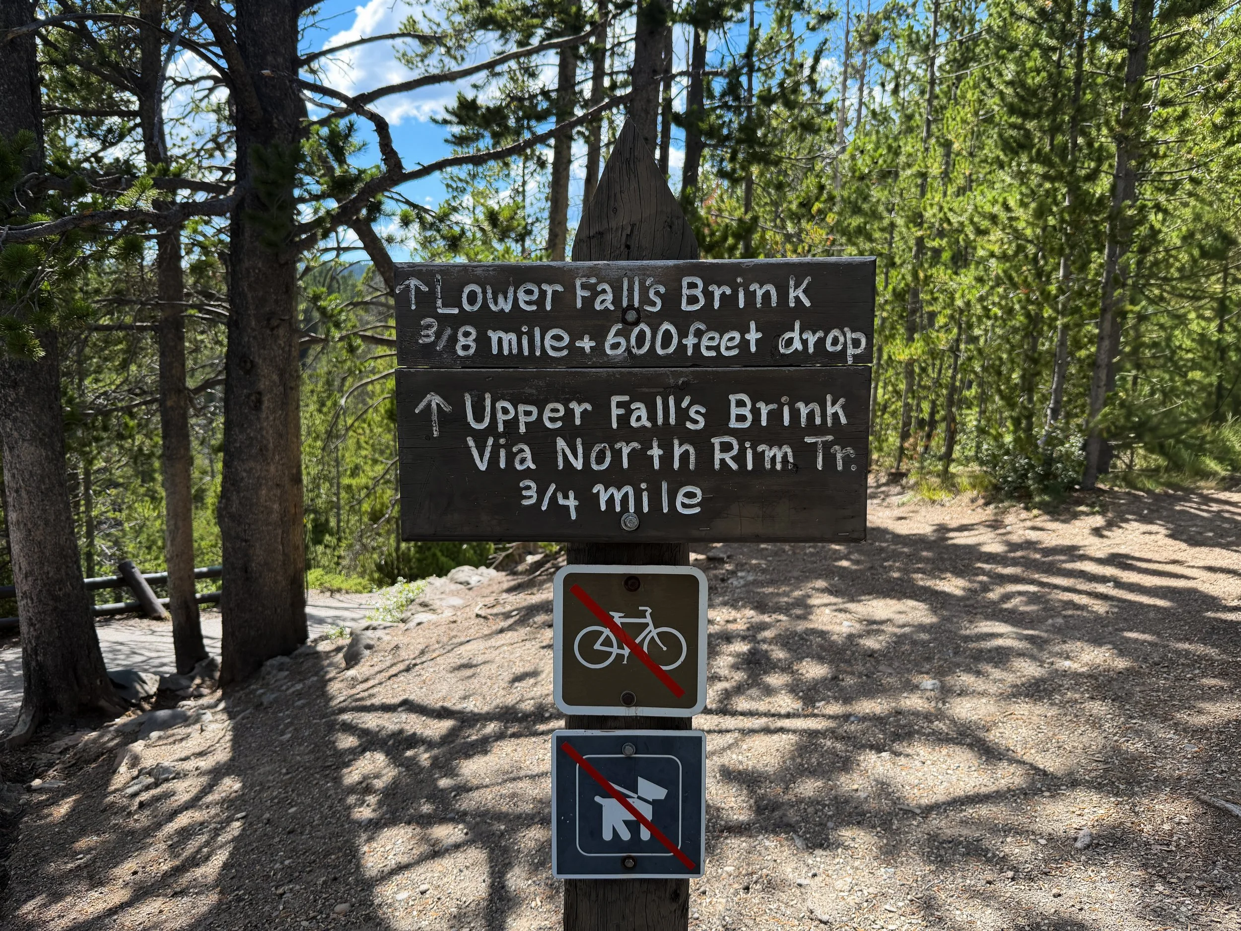 North Rim Hike Yellowstone National Park Wyoming