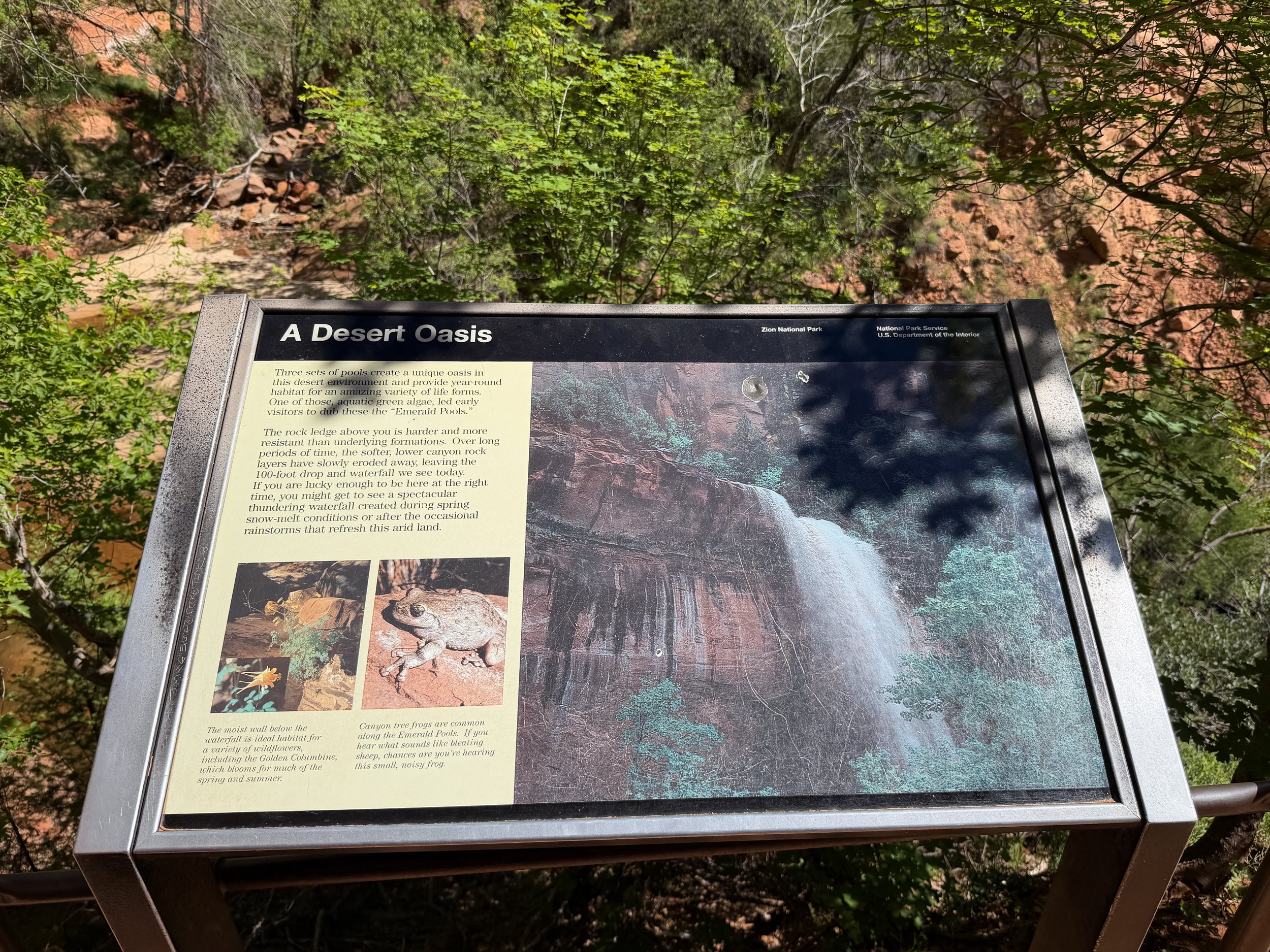 Lower Emerald Pool Zion National Park Utah