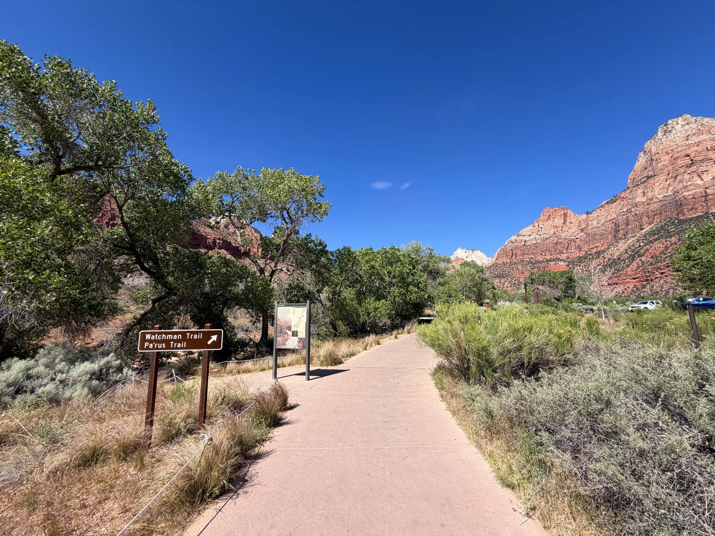Parus Trailhead Zion National Park Utah