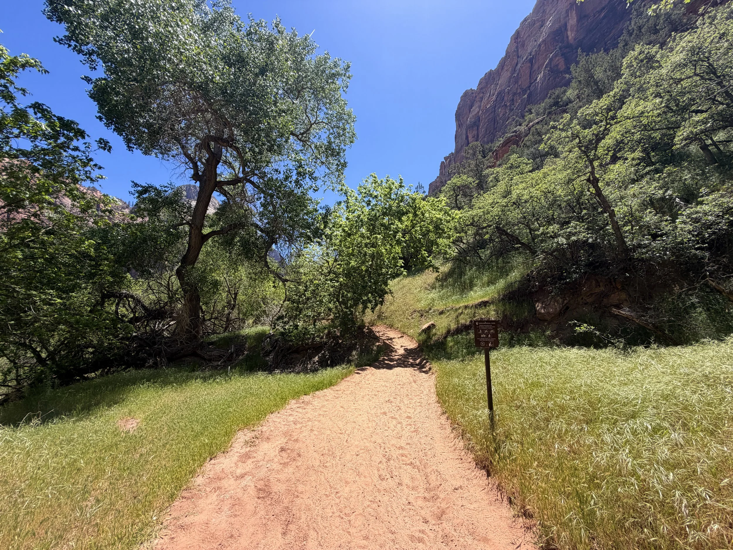 Sand Bench Trail via Zion Lodge Zion National Park Utah