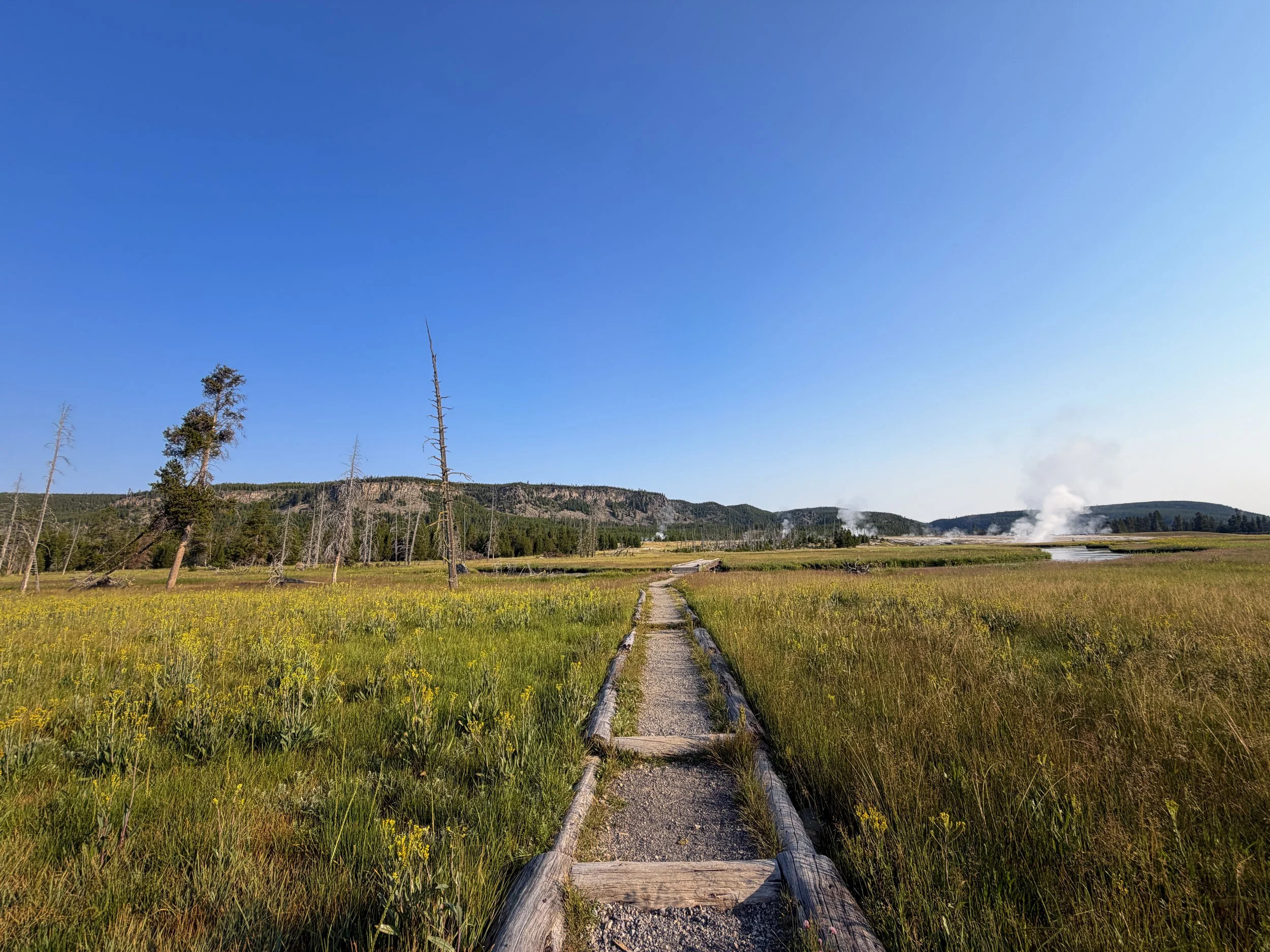 Mystic Falls Trail Yellowstone National Park Wyoming