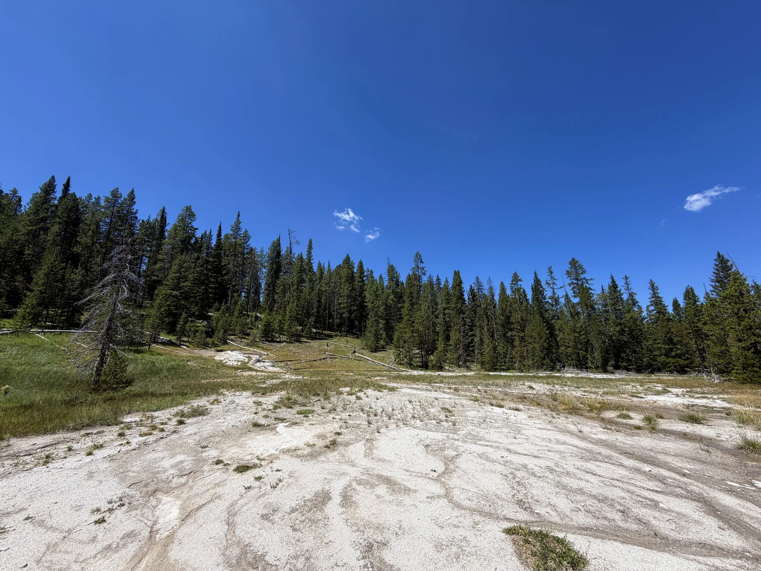 Two Small Geysers Lone Star Geyser Trail Yellowstone National Park Wyoming