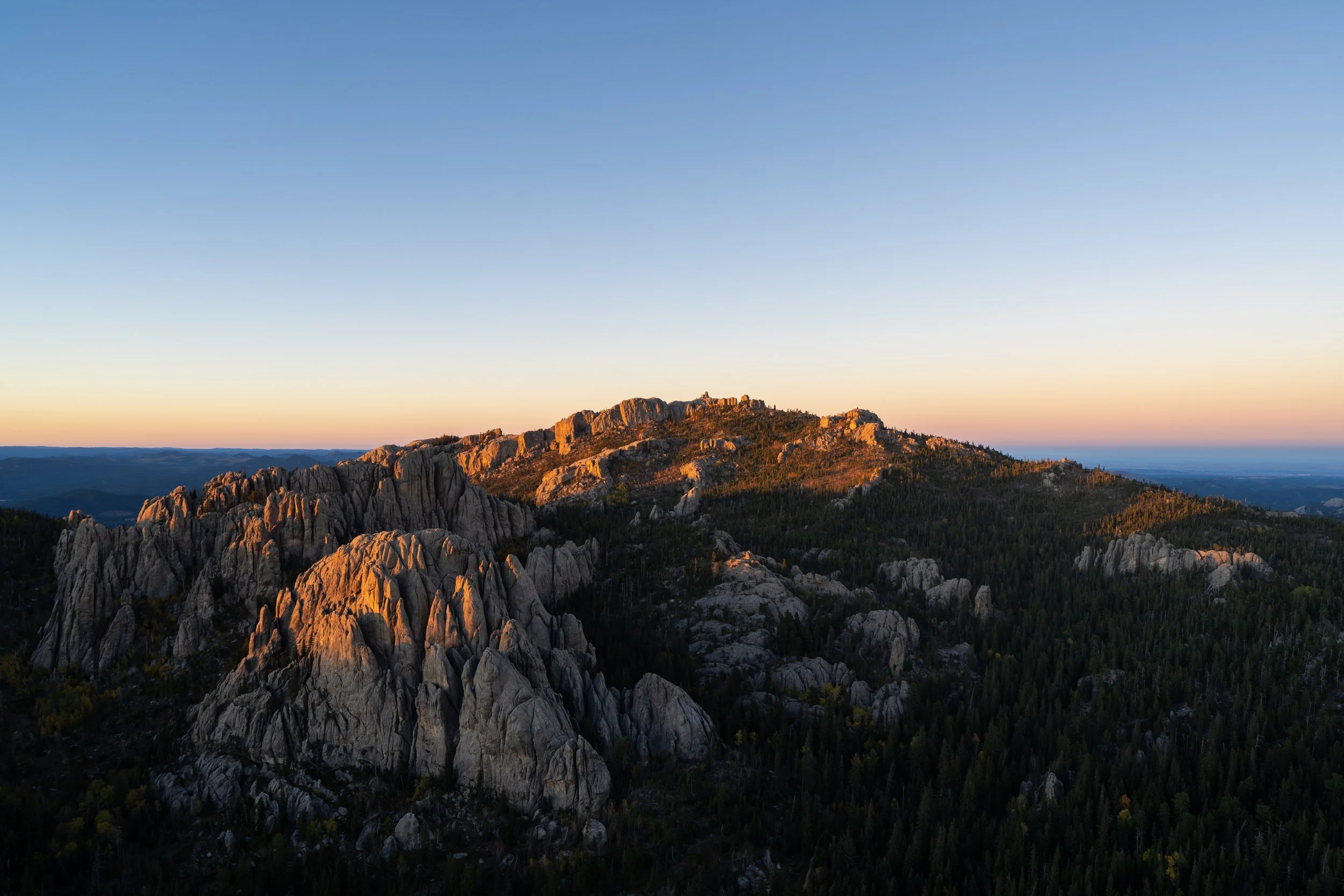 Little Devils Tower Sunset Custer State Park Black Hills South Dakota