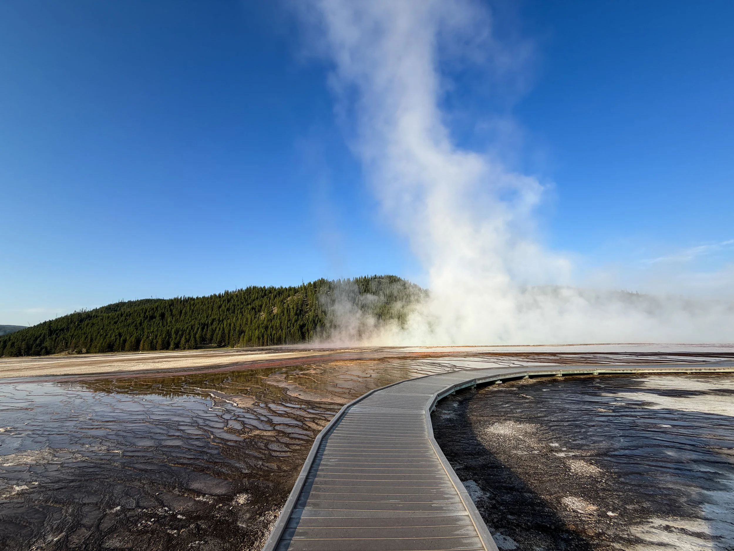 Grand Prismatic Spring Trail Yellowstone National Park Wyoming