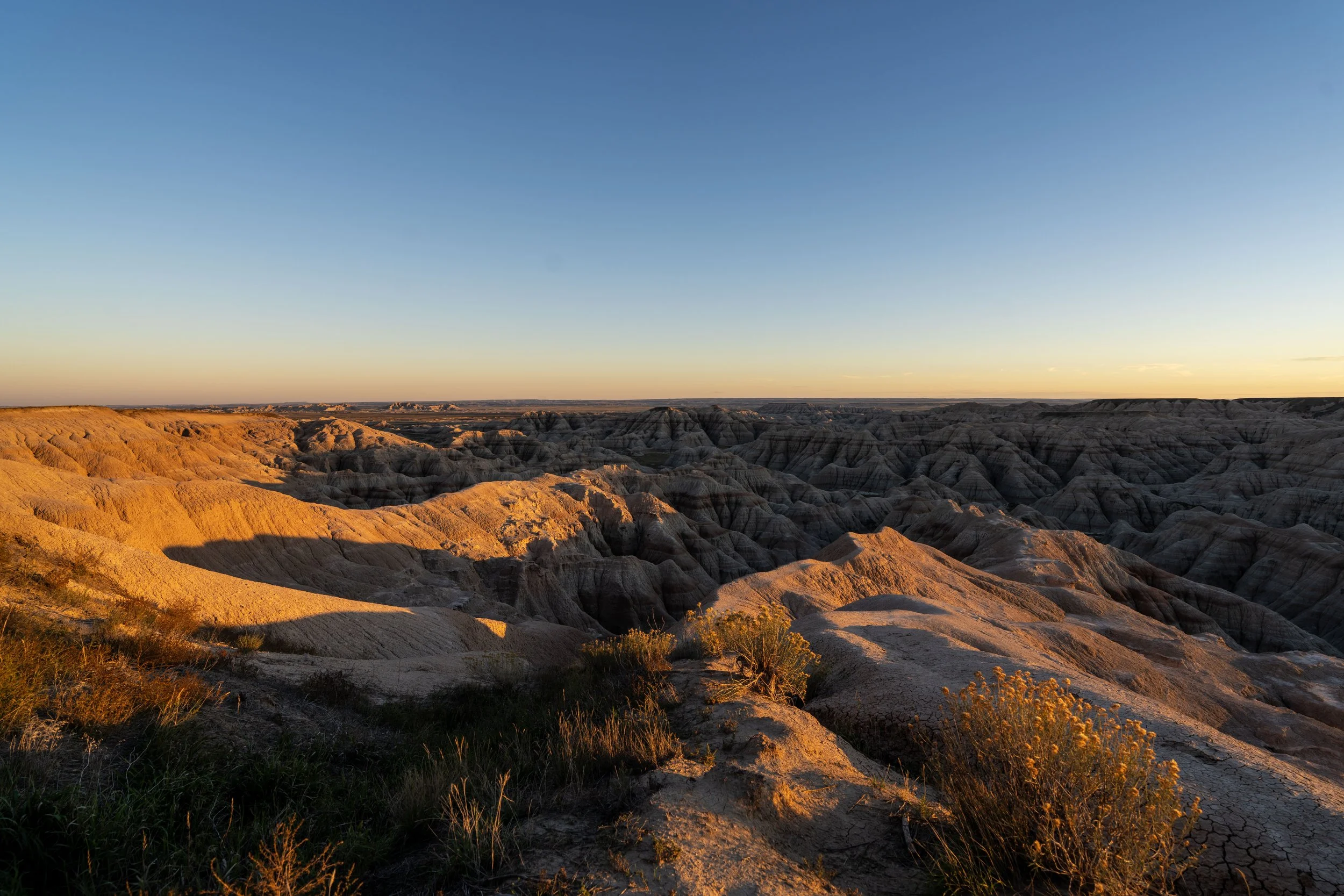 Burns Basin Overlook Sunset Badlands National Park