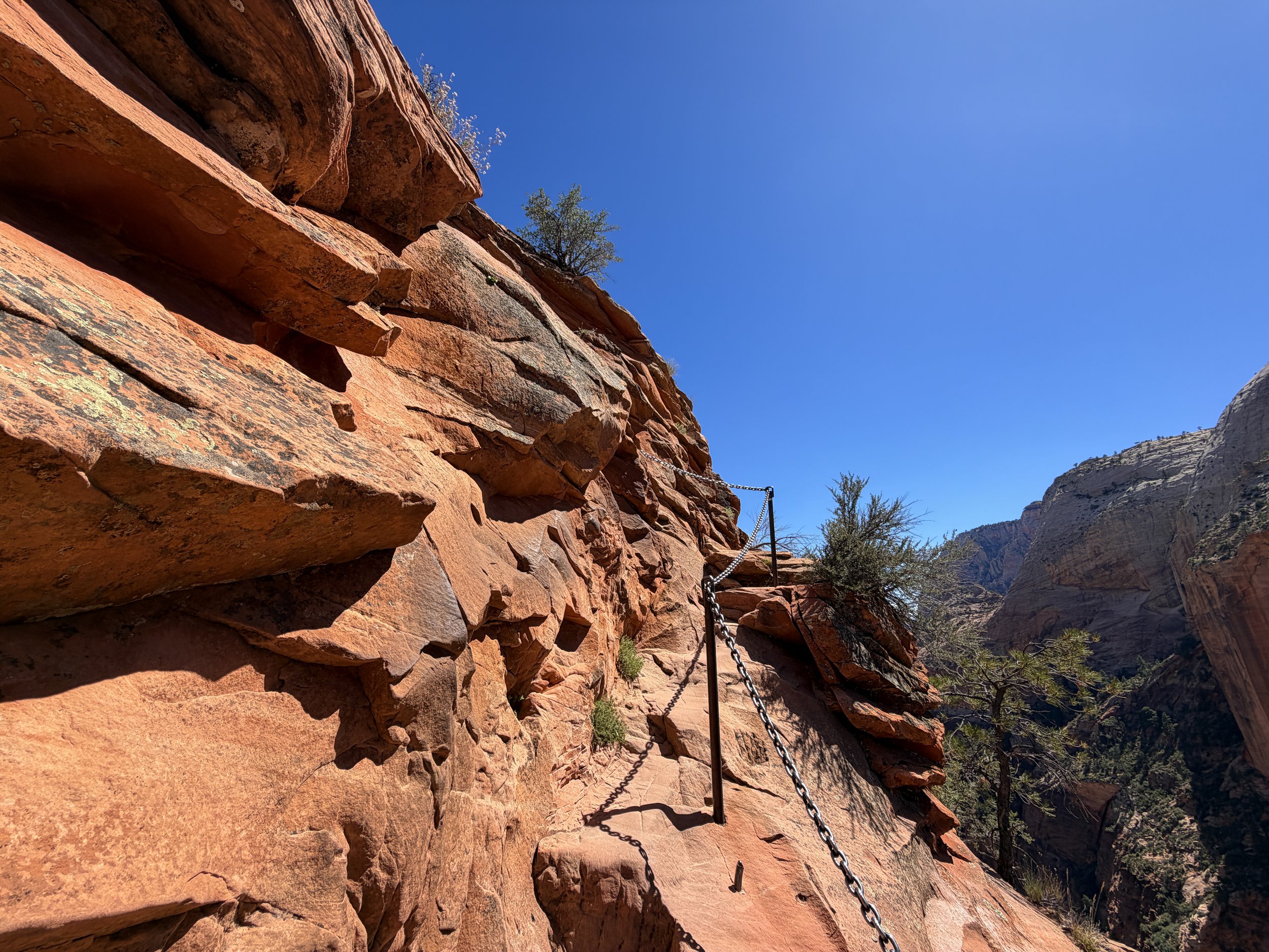 Angels Landing Trail Chains Zion National Park Utah