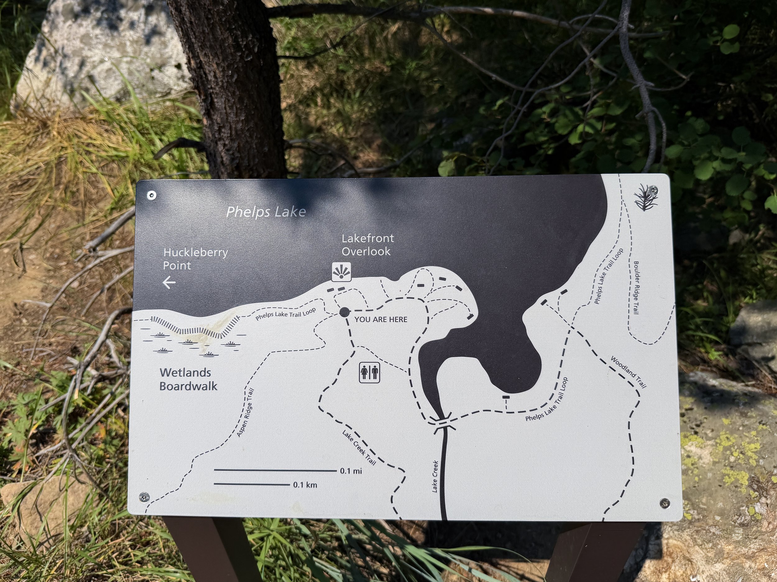 Phelps Lake Loop Trail Map Grand Teton National Park Wyoming