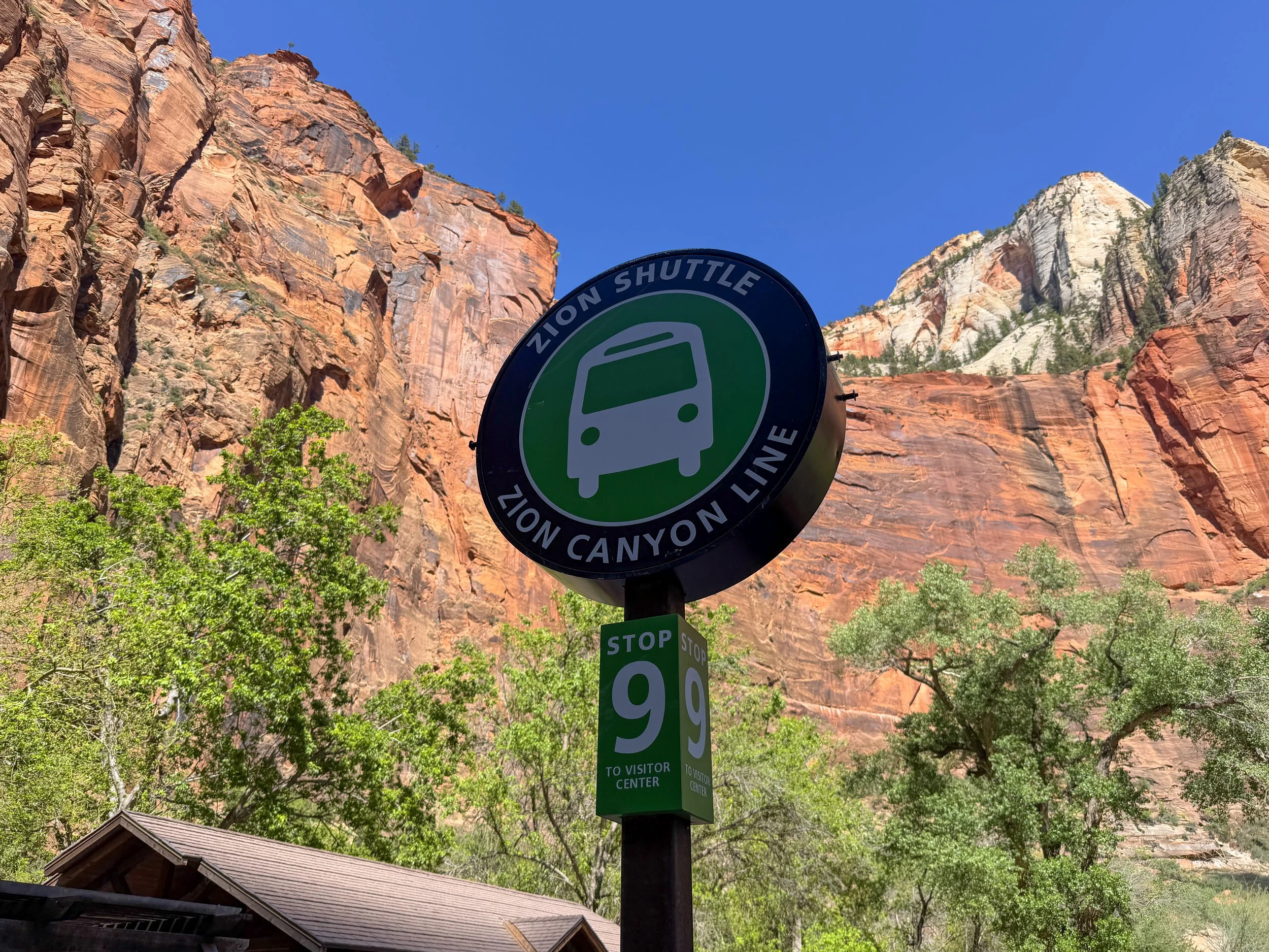 Riverside Walk Shuttle Stop Zion National Park Utah