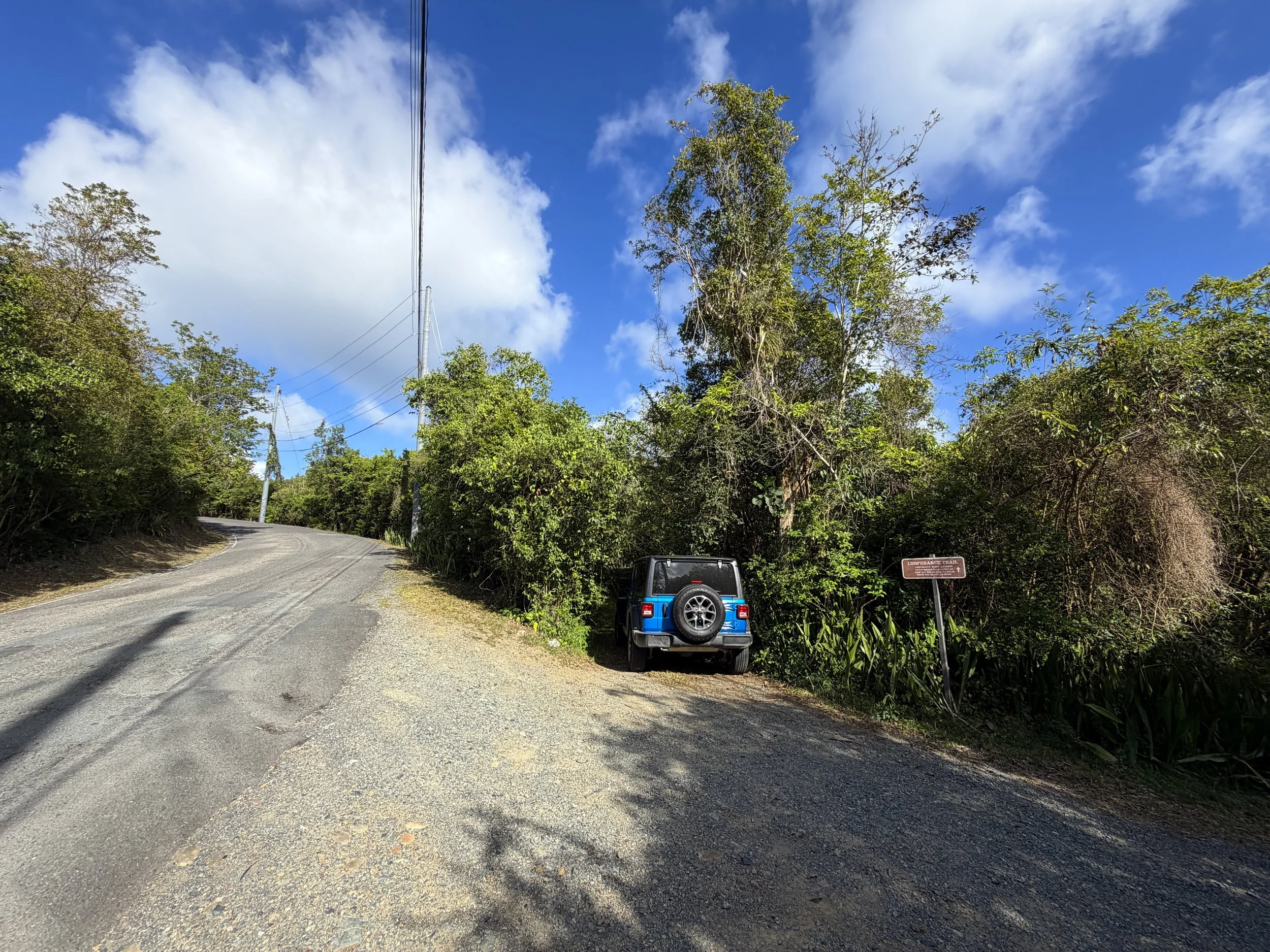 L'Esperance Trailhead Parking Virgin Islands National Park