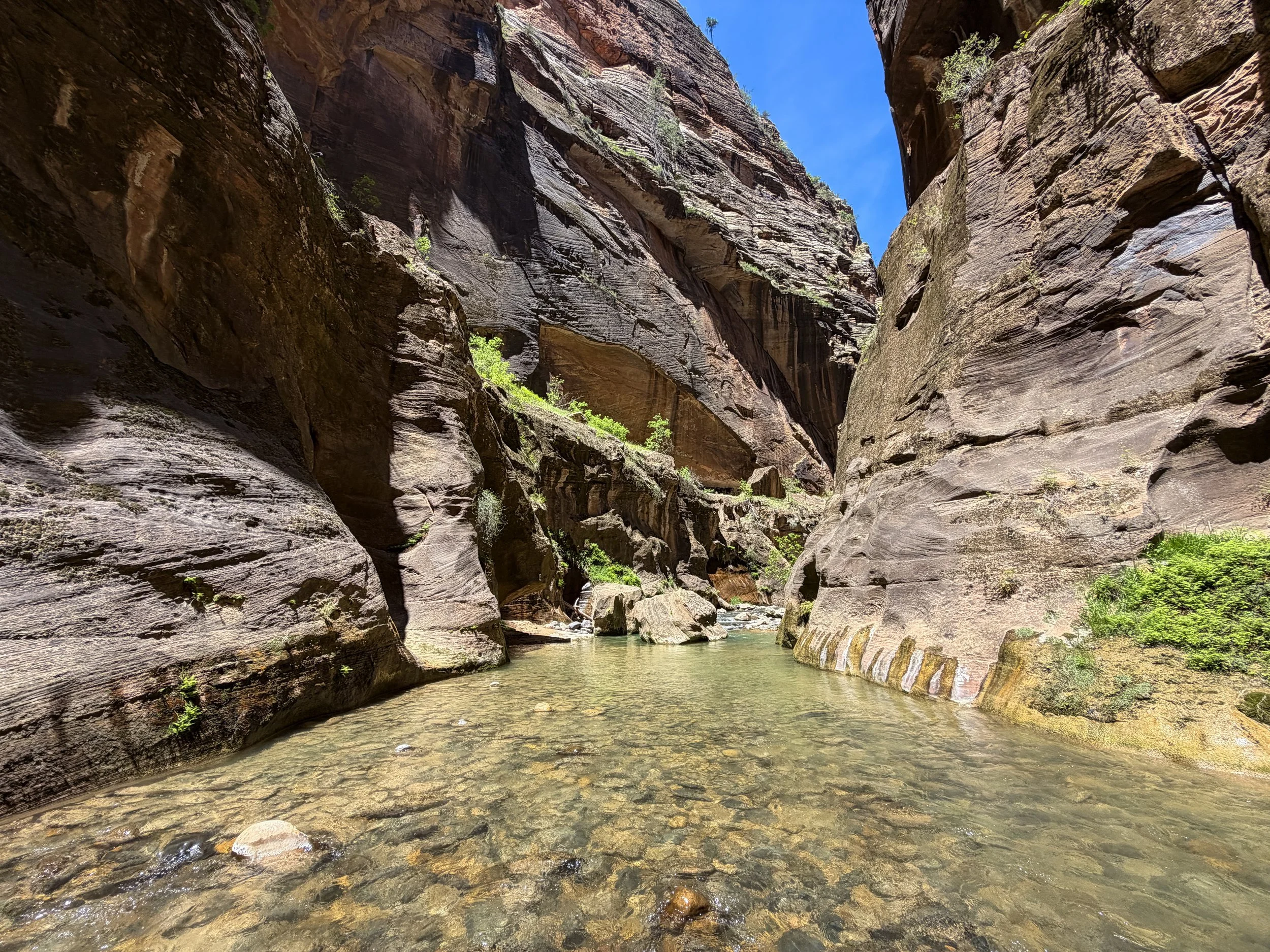 Boulder Pair End of Wall Street Narrows Zion National Park Utah