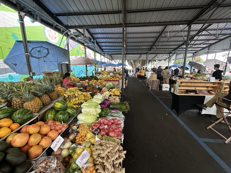 Tropical produce at Hilo Farmers Market.
