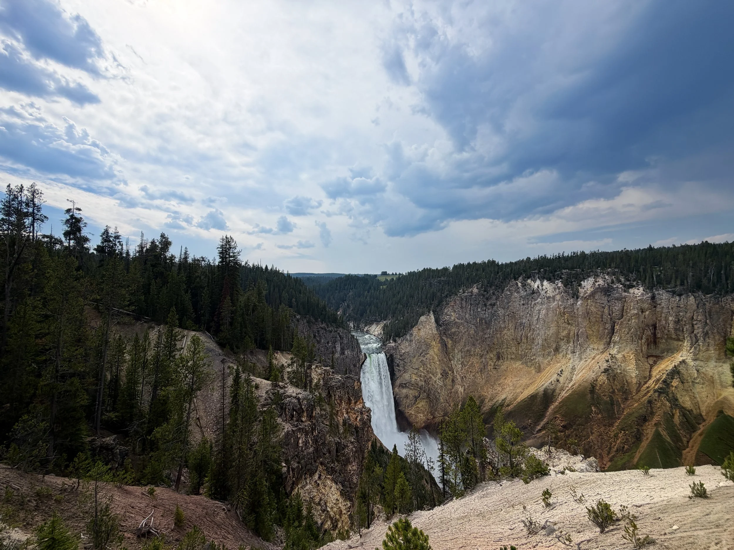Lower Yellowstone Falls South Rim Trail Yellowstone National Park Wyoming