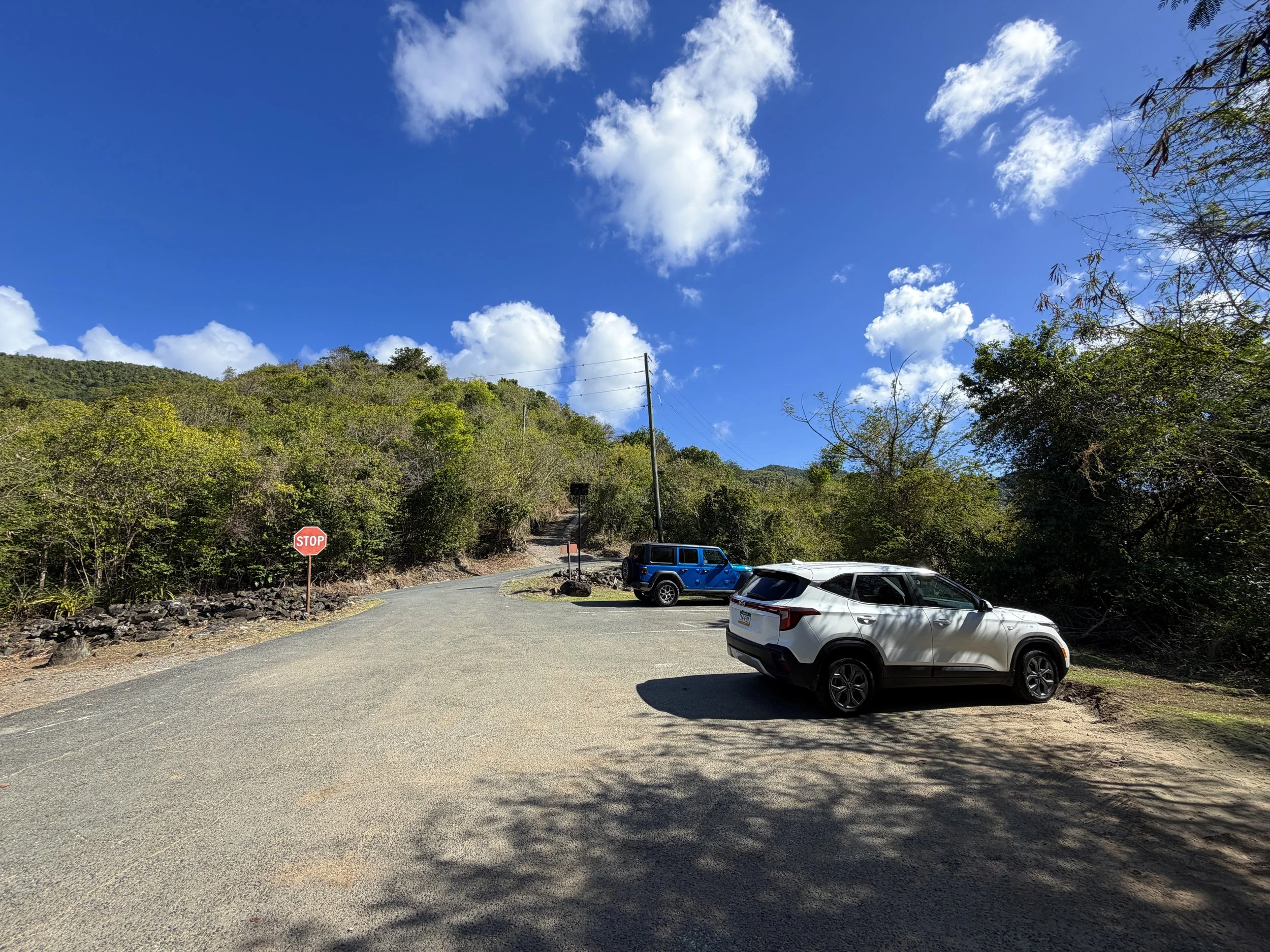 Peace Hill Trailhead Parking Virgin Islands National Park