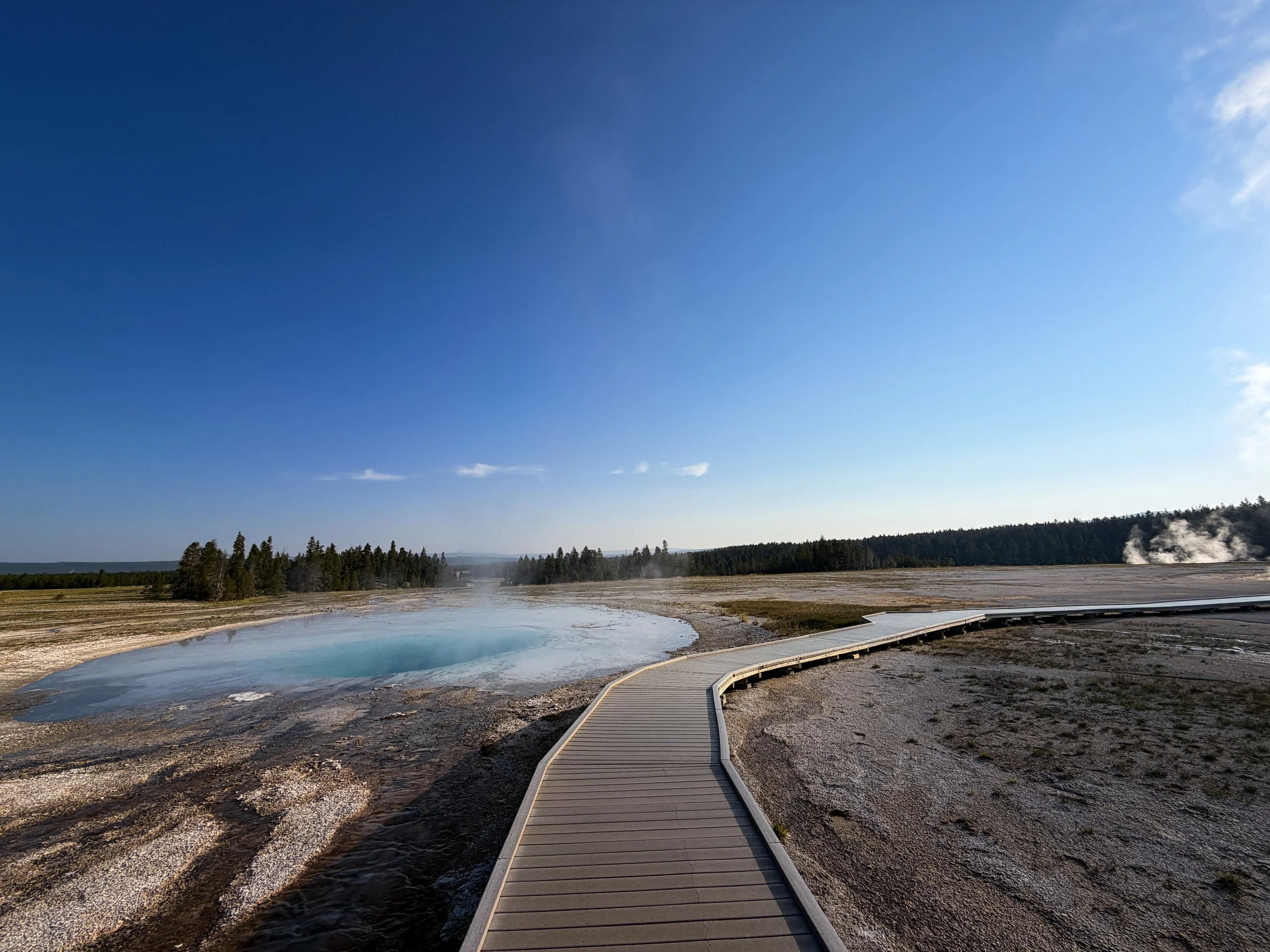 Midway Geyser Basin Trail Yellowstone National Park Wyoming