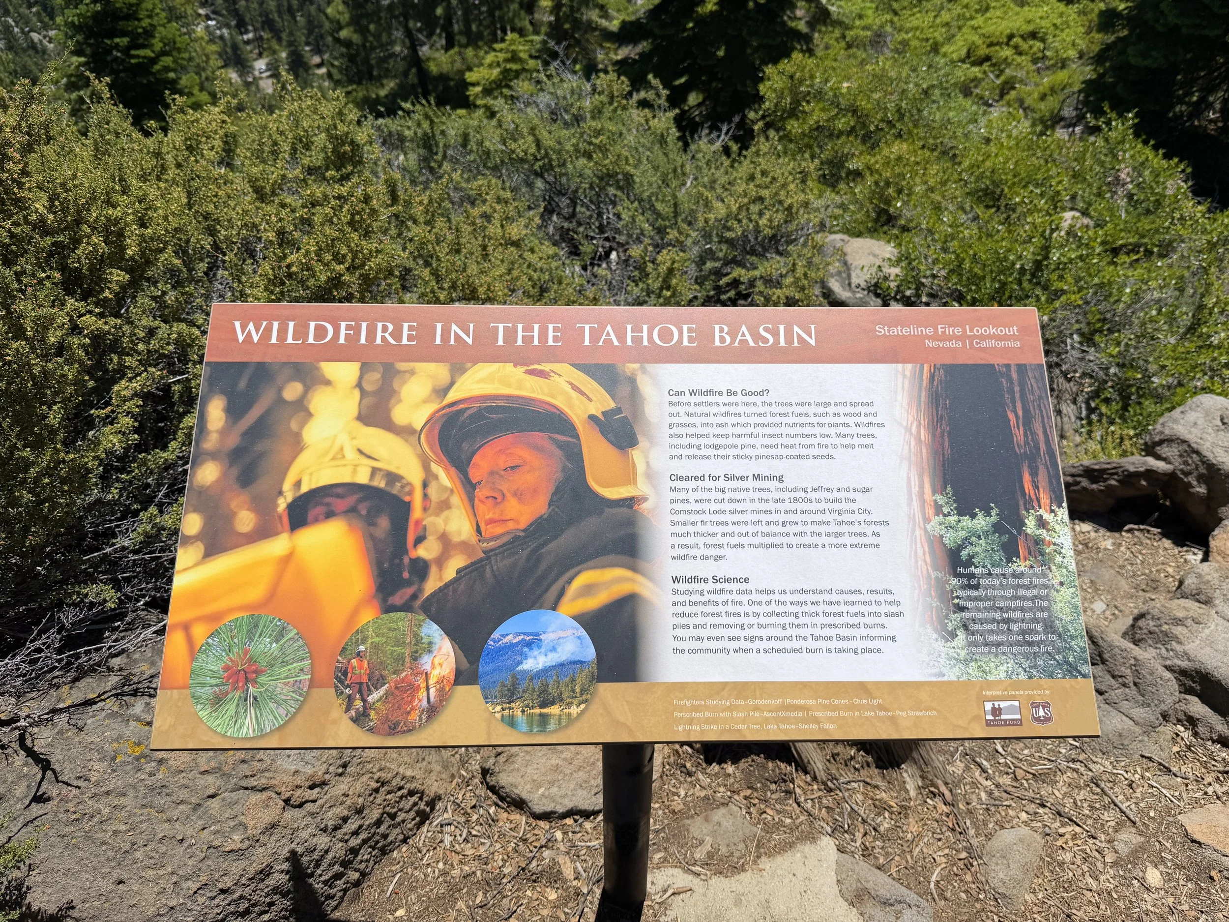 State Line Fire Lookout Trail Lake Tahoe California