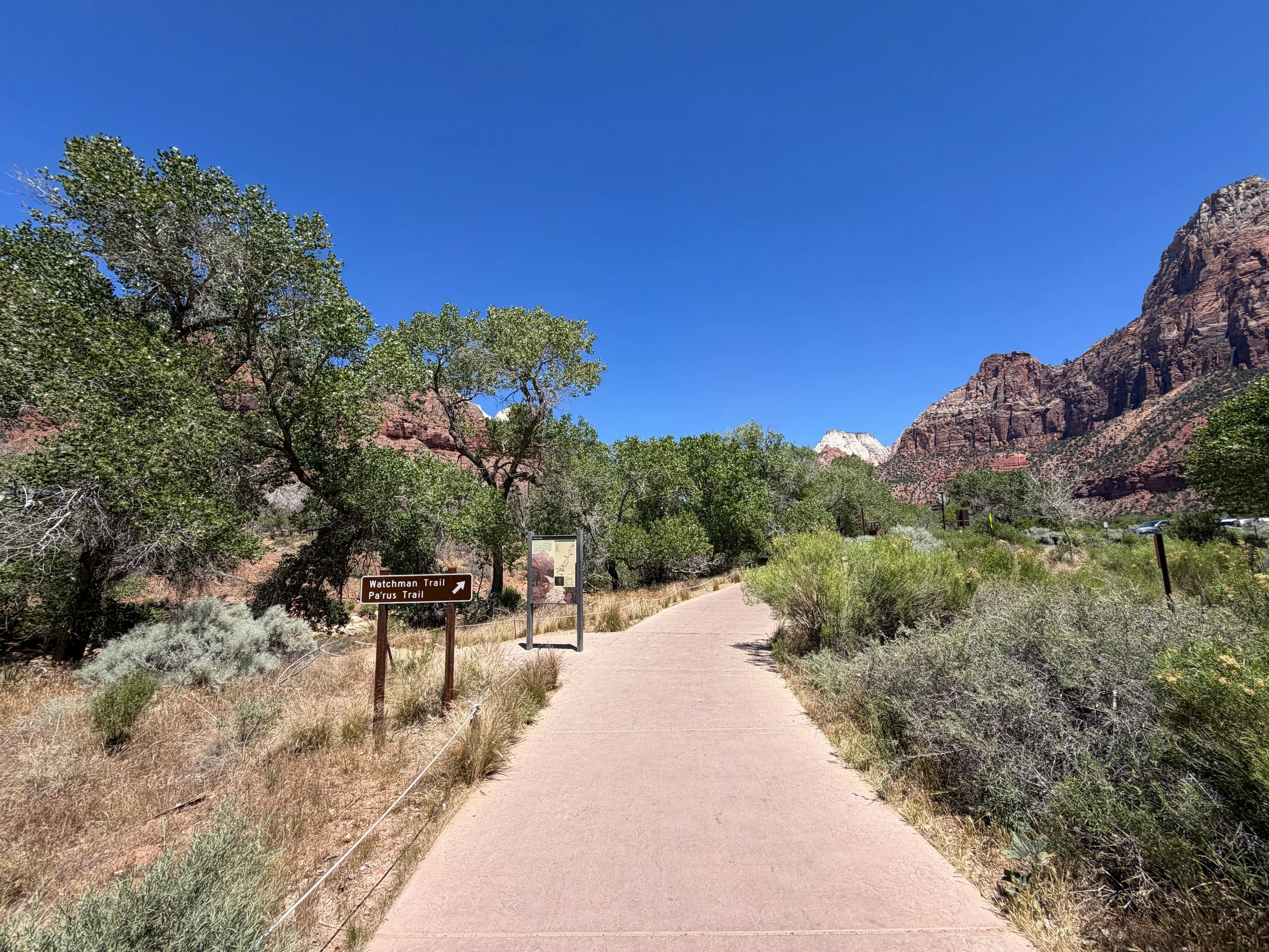 Watchman Trailhead Zion National Park Utah
