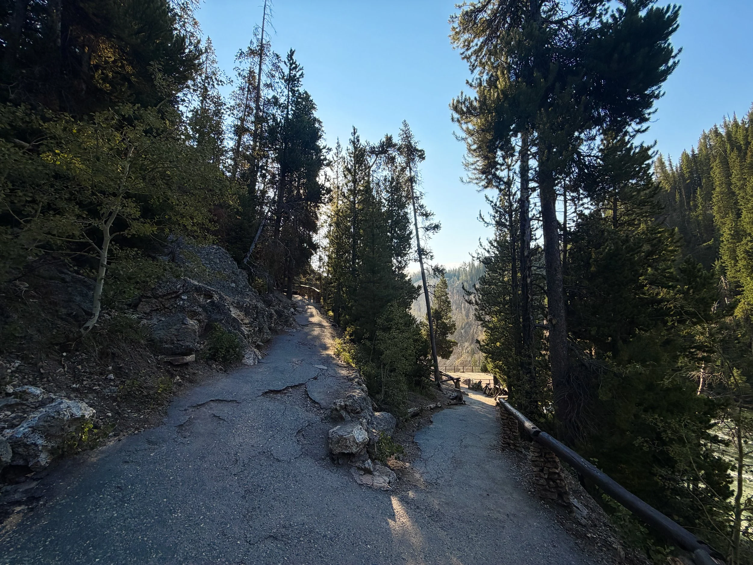 Brink of the Lower Falls Trail Yellowstone National Park Wyoming
