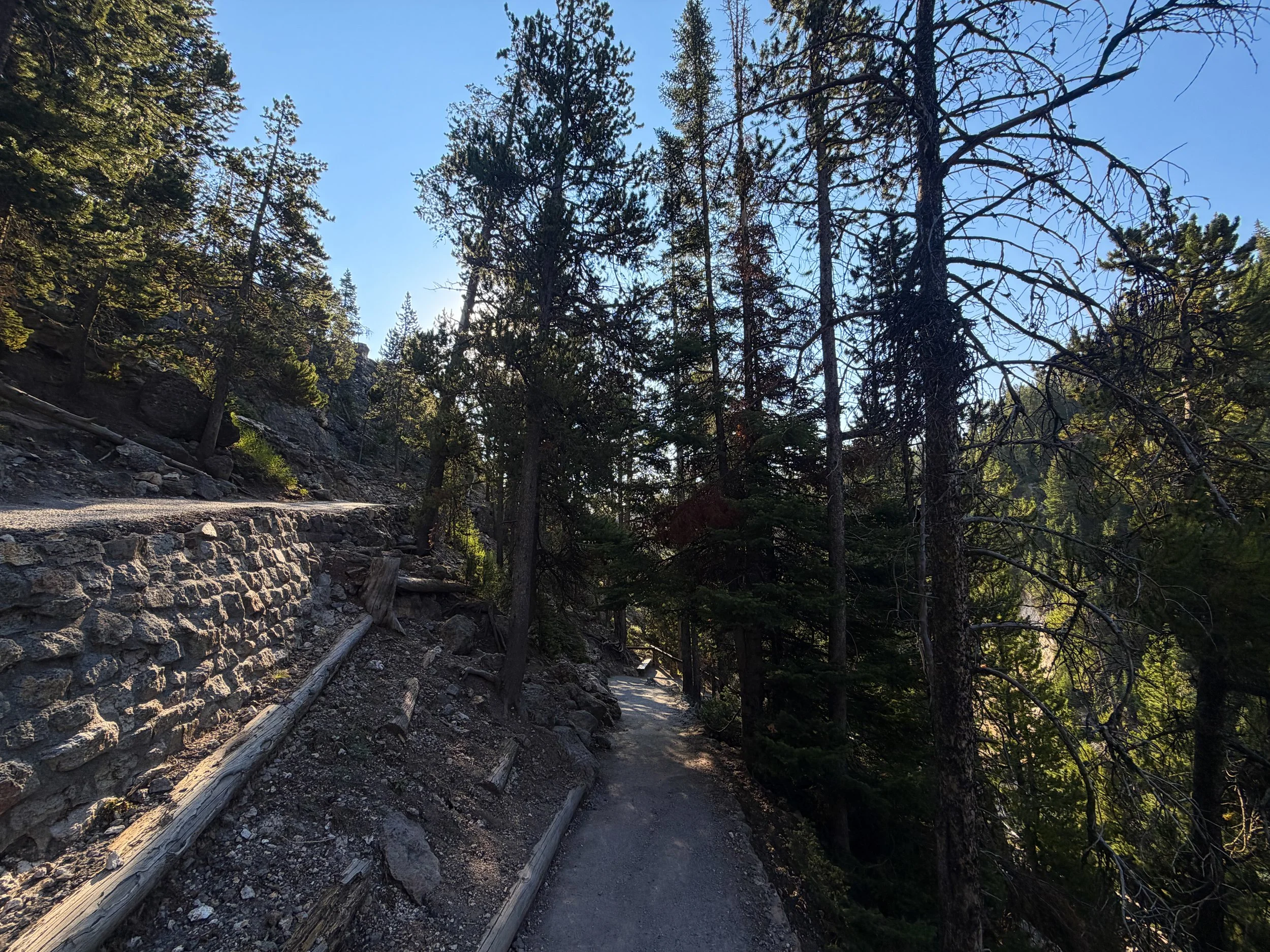 Brink of the Lower Falls Hike Yellowstone National Park Wyoming