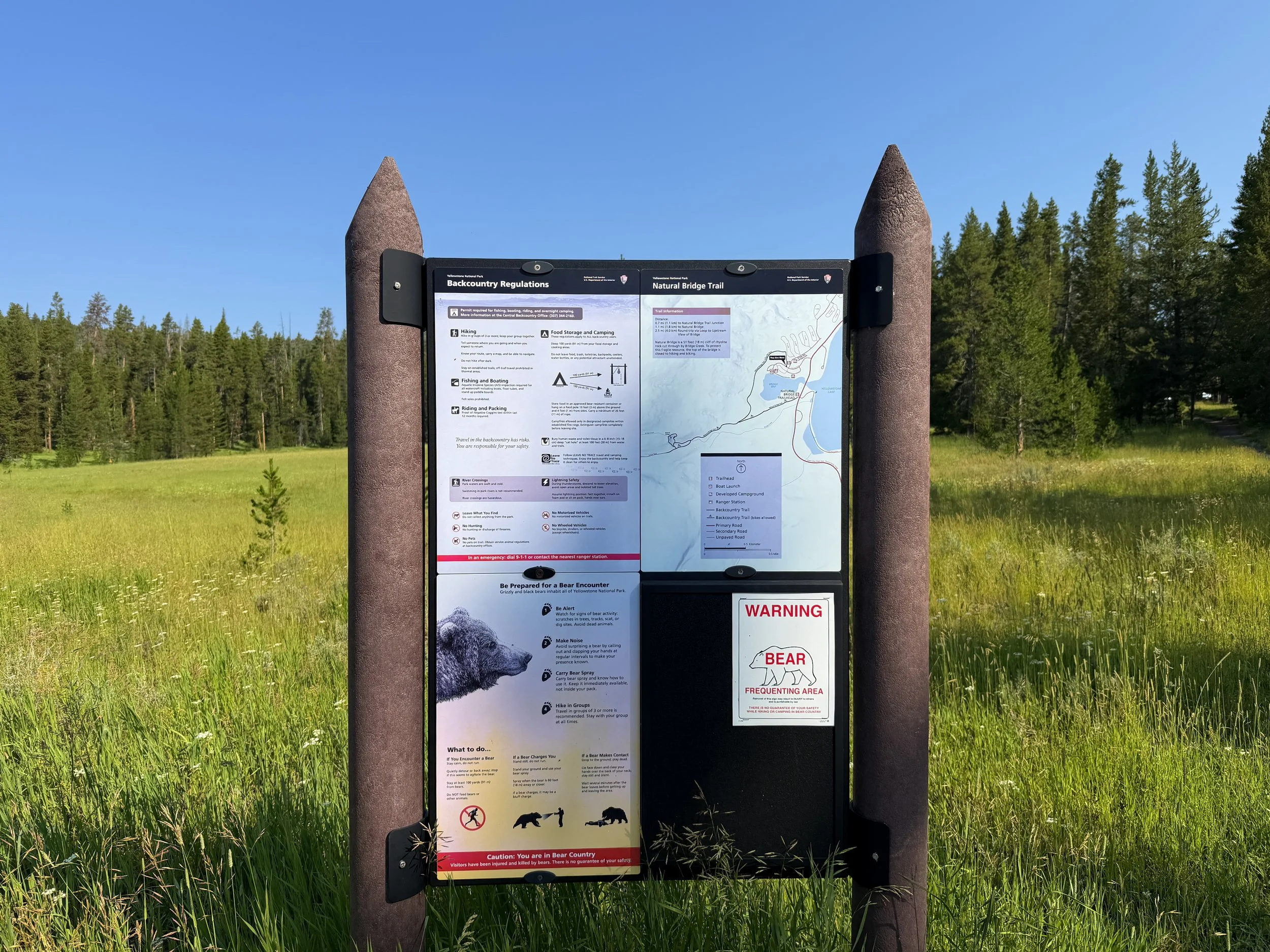 Natural Bridge Trailhead Yellowstone National Park Wyoming