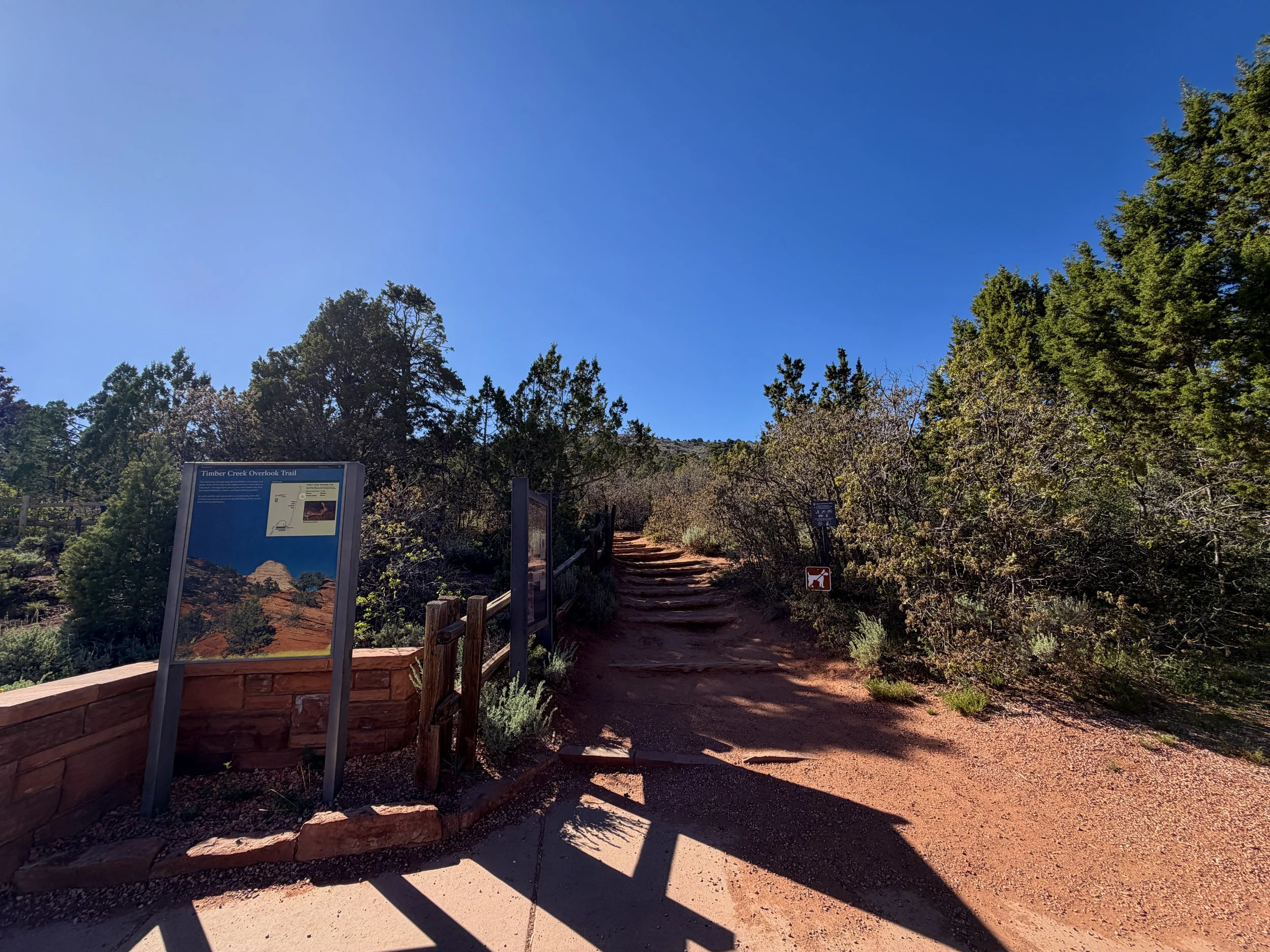 Timber Creek Overlook Trailhead Zion National Park Utah