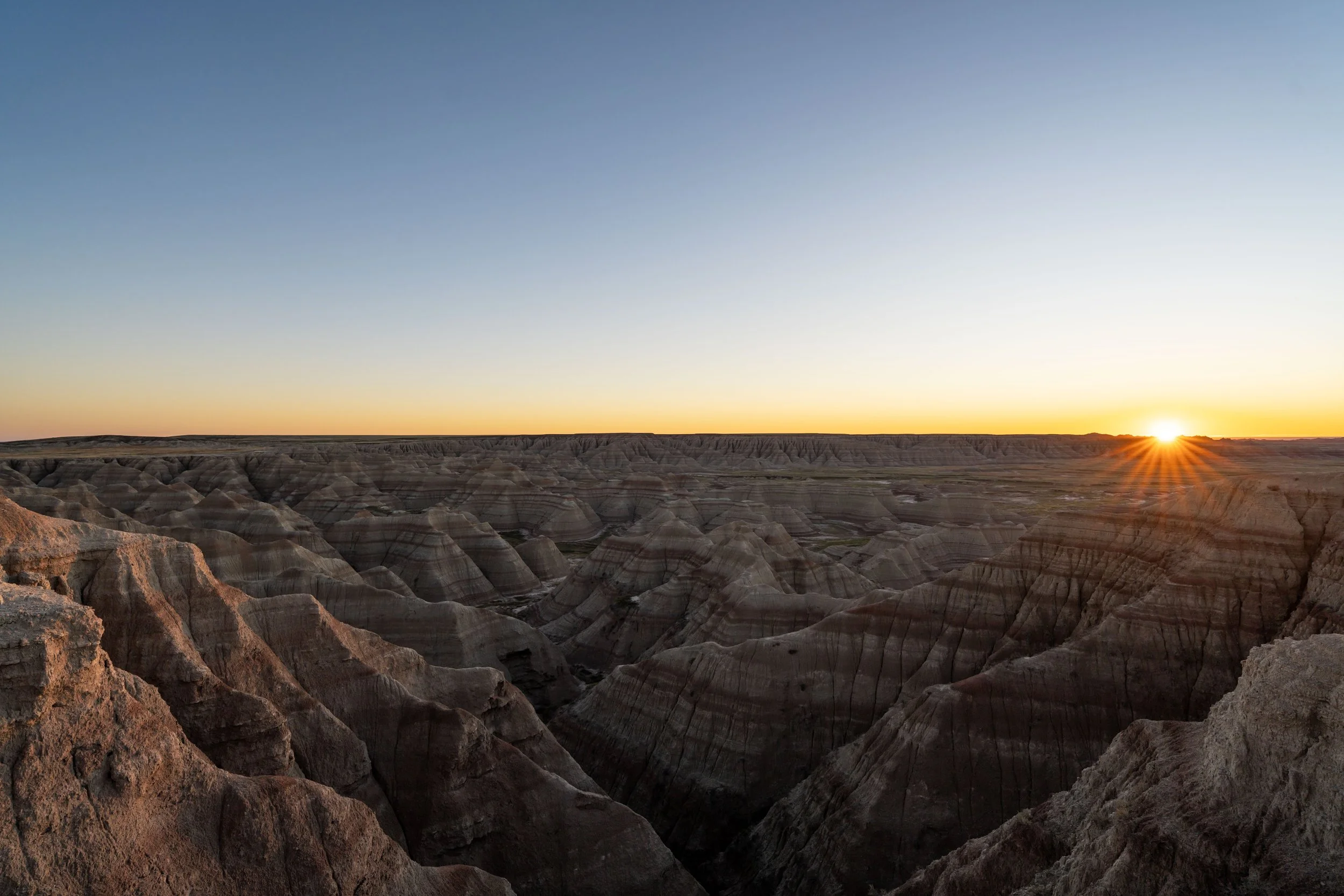 Big Badlands Overlook Sunrise Badlands National Park