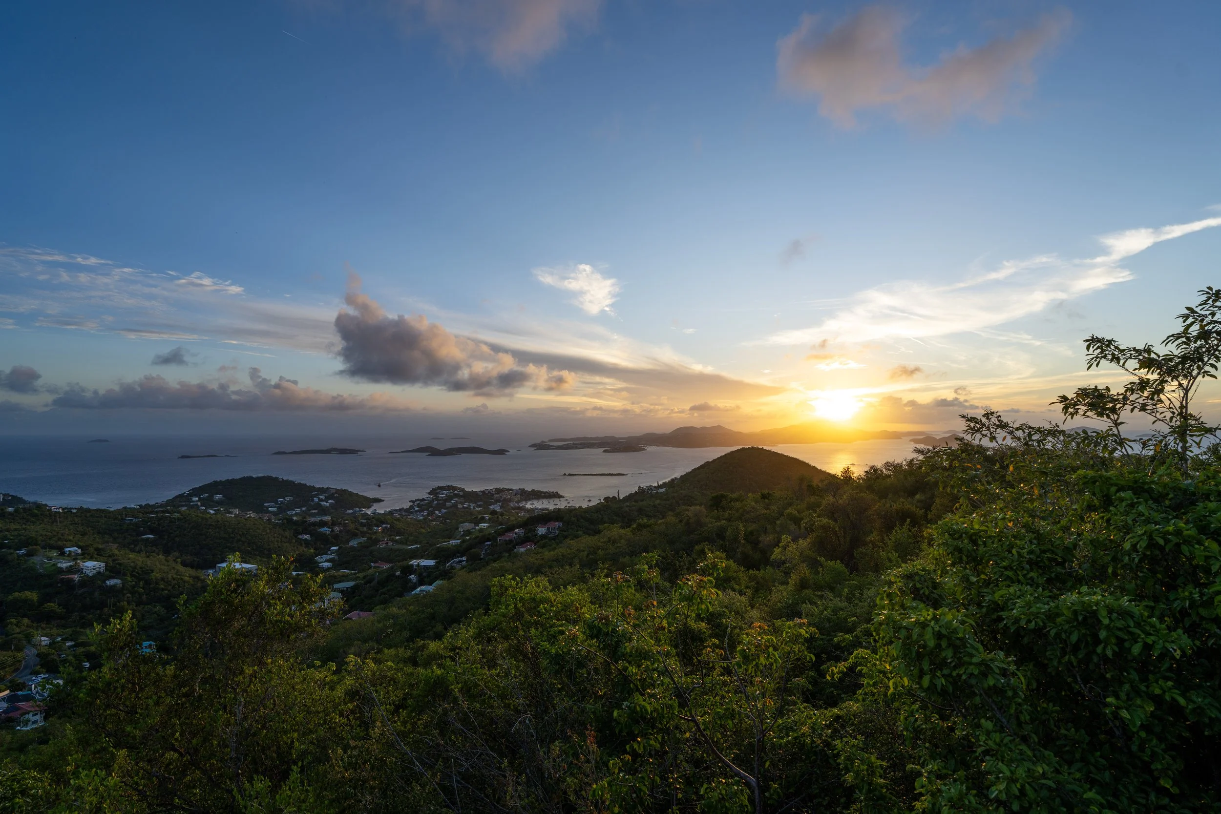 Caneel Hill Trail Sunset Virgin Islands National Park