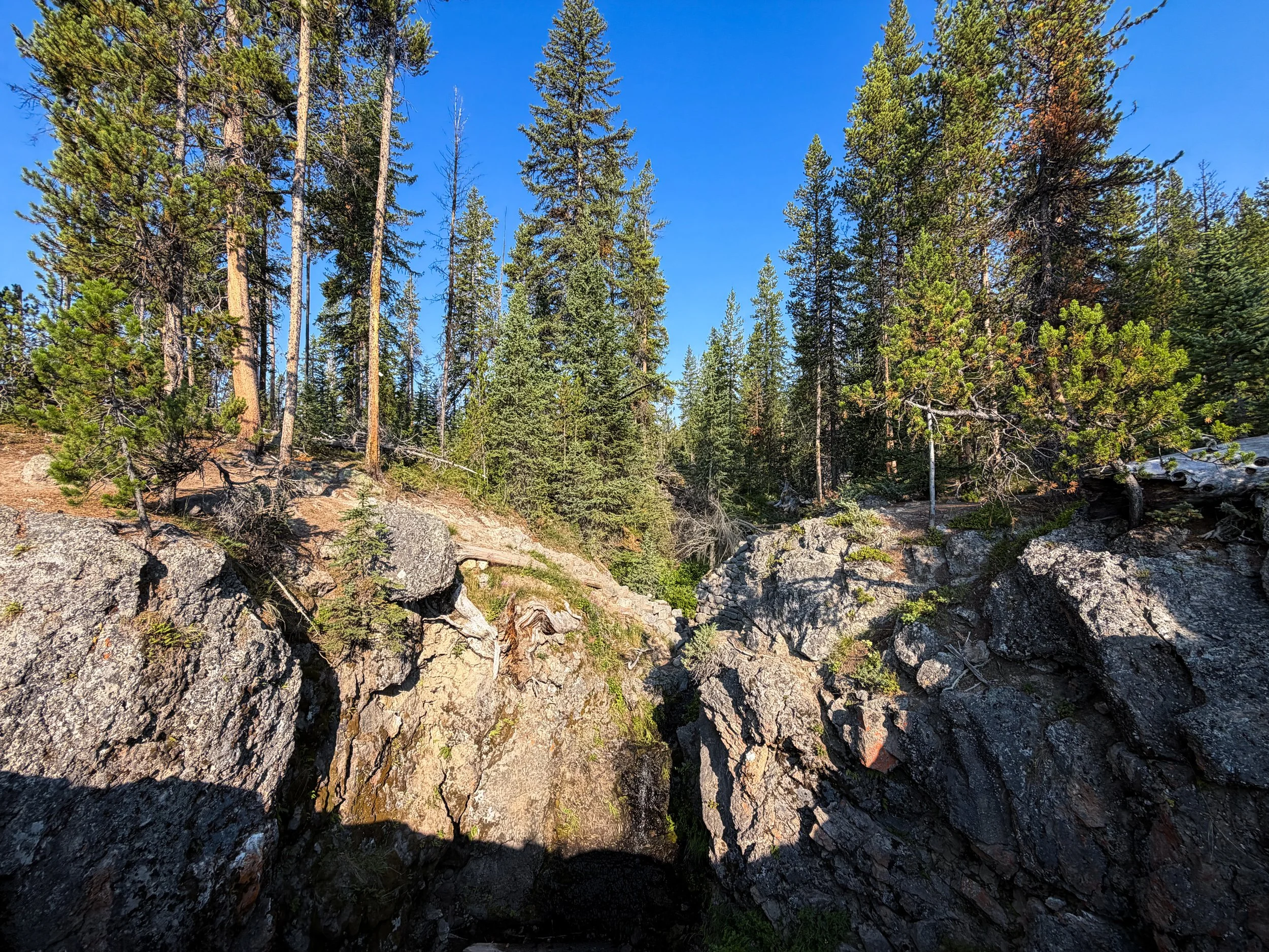 Top of Natural Bridge Yellowstone National Park Wyoming