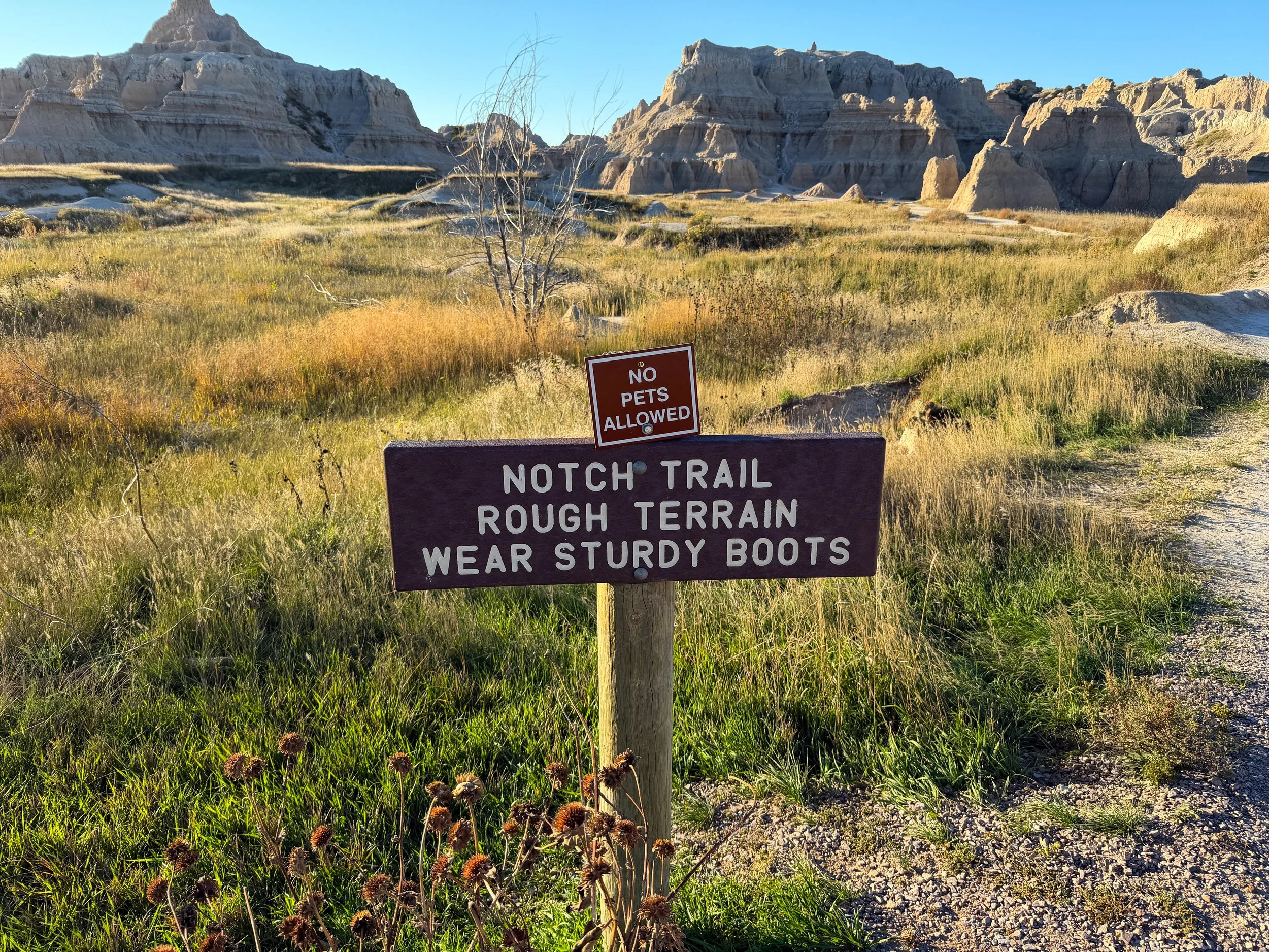 Notch Trailhead Badlands National Park South Dakota