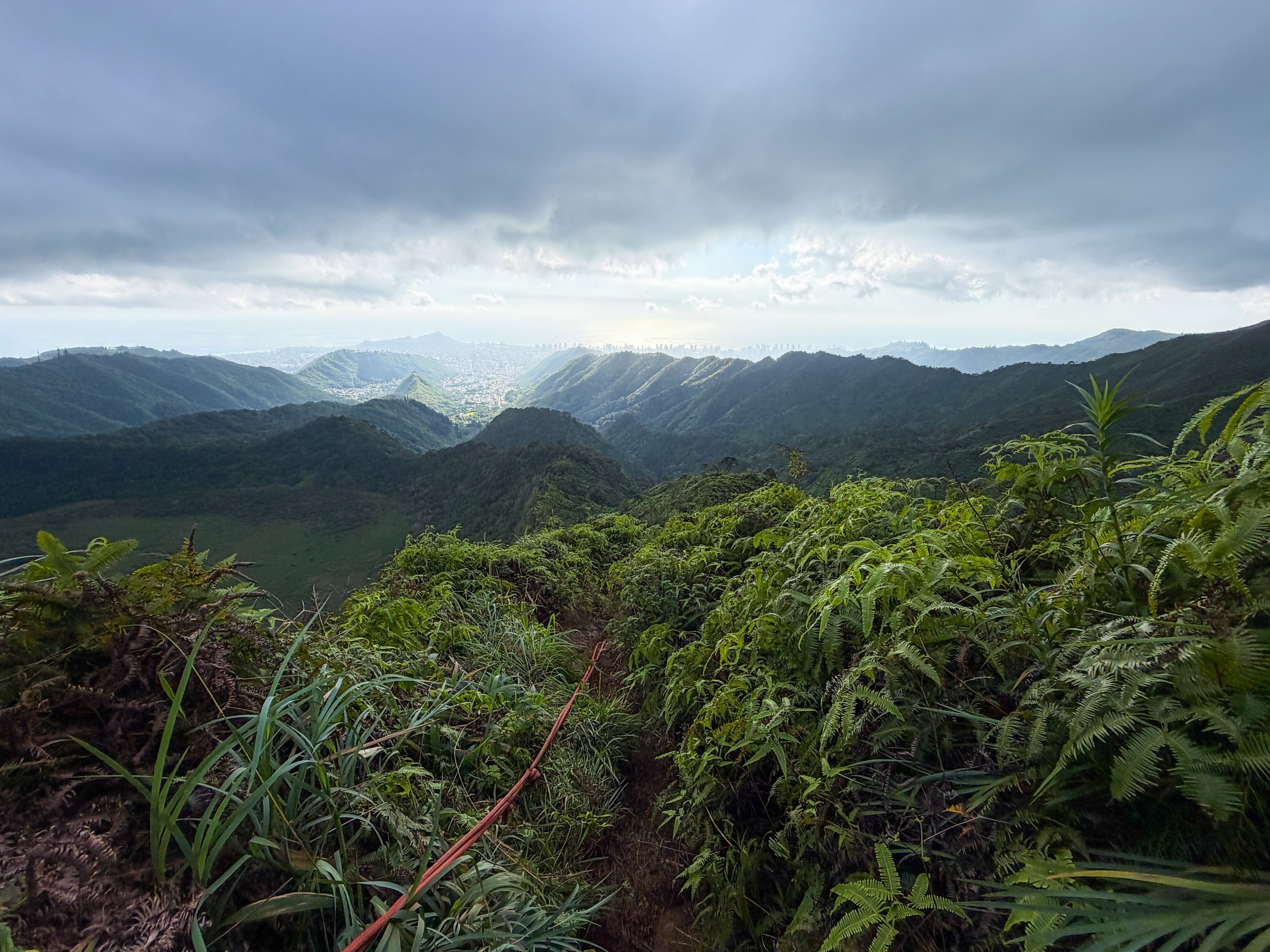 Kaau Crater Loop Trail Ropes Oahu Hawaii