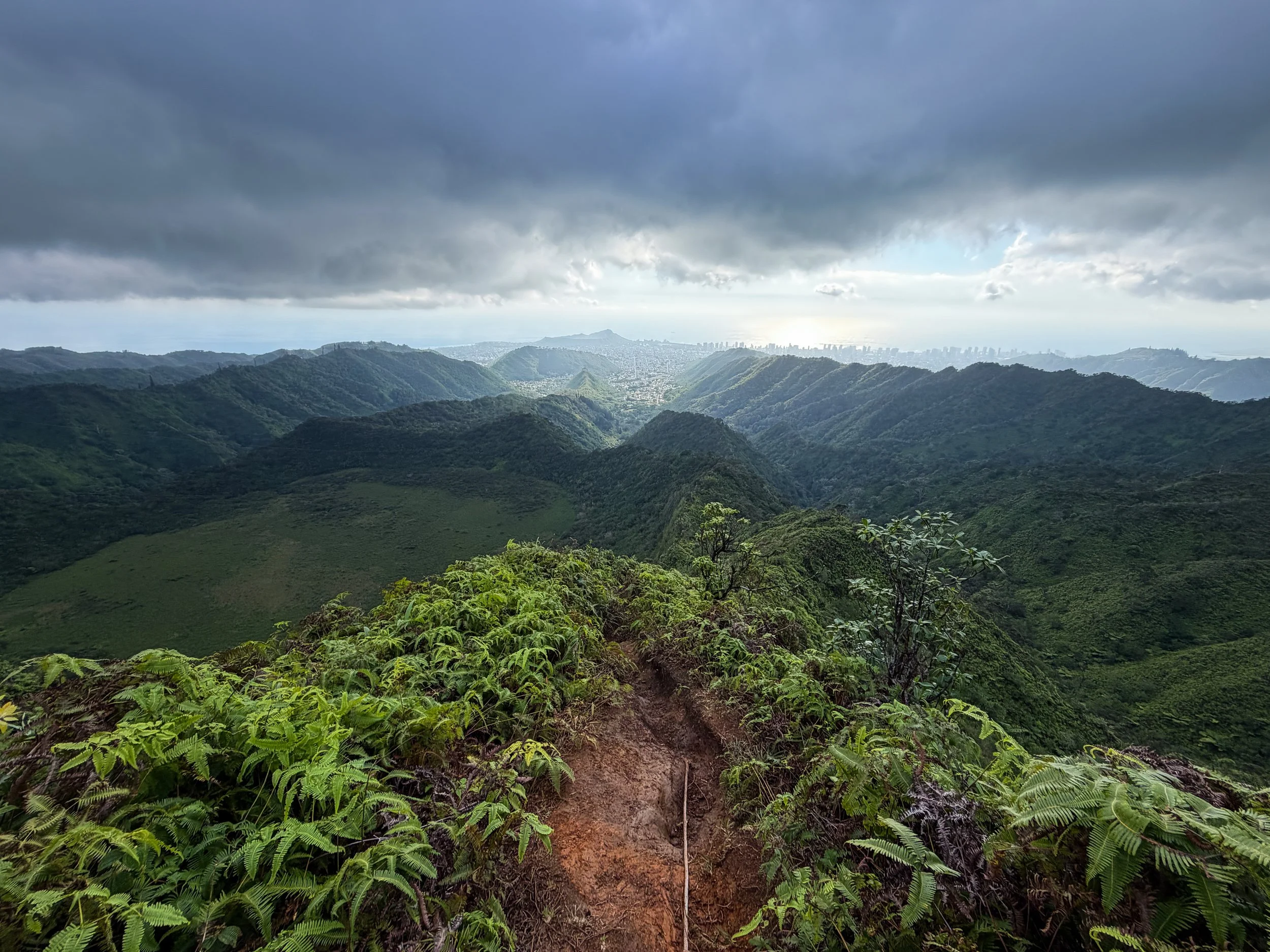 Kaau Crater Loop Trail Ropes Oahu Hawaii