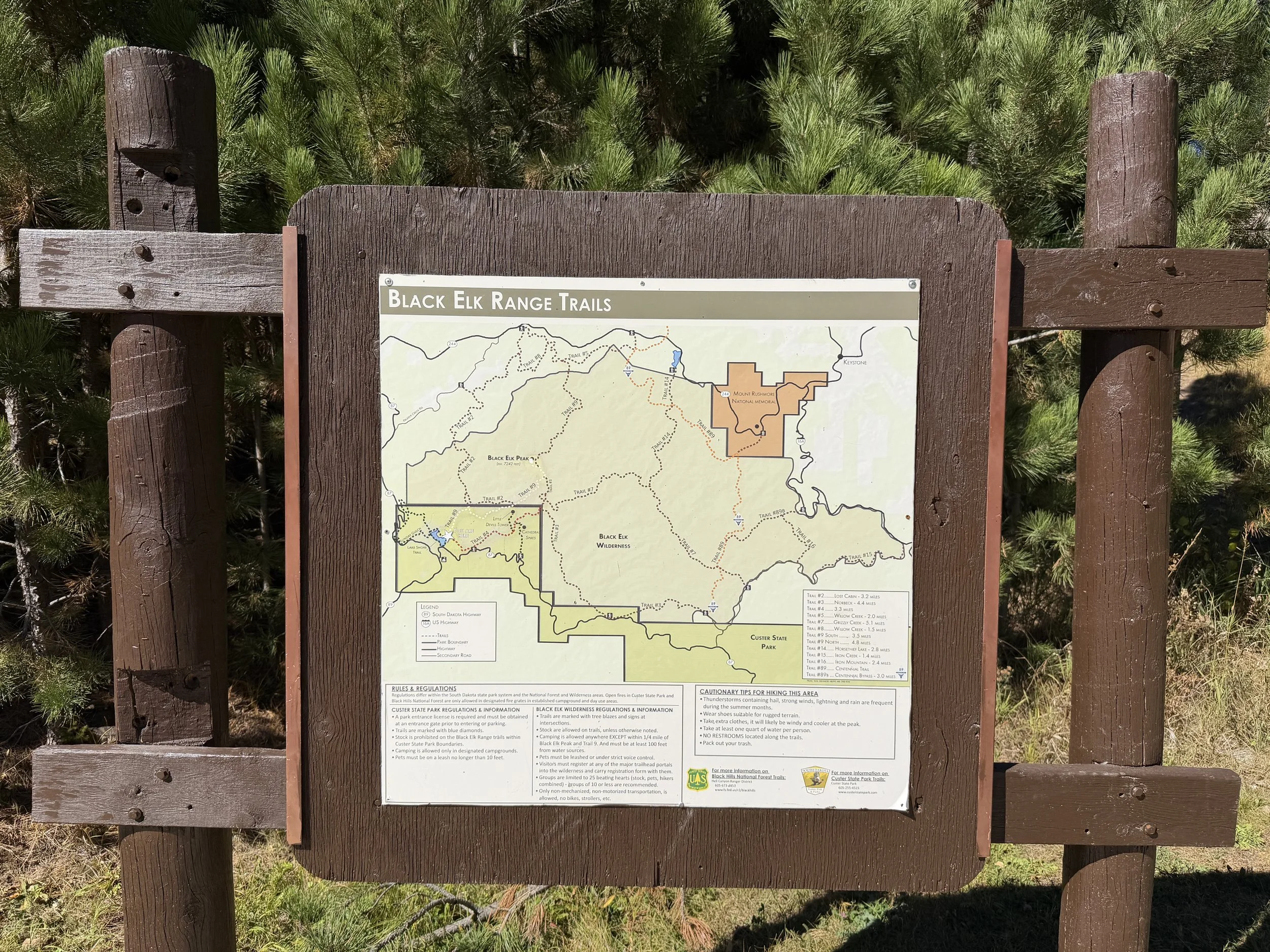 Black Elk Peak Trailhead Custer State Park Black Hills South Dakota