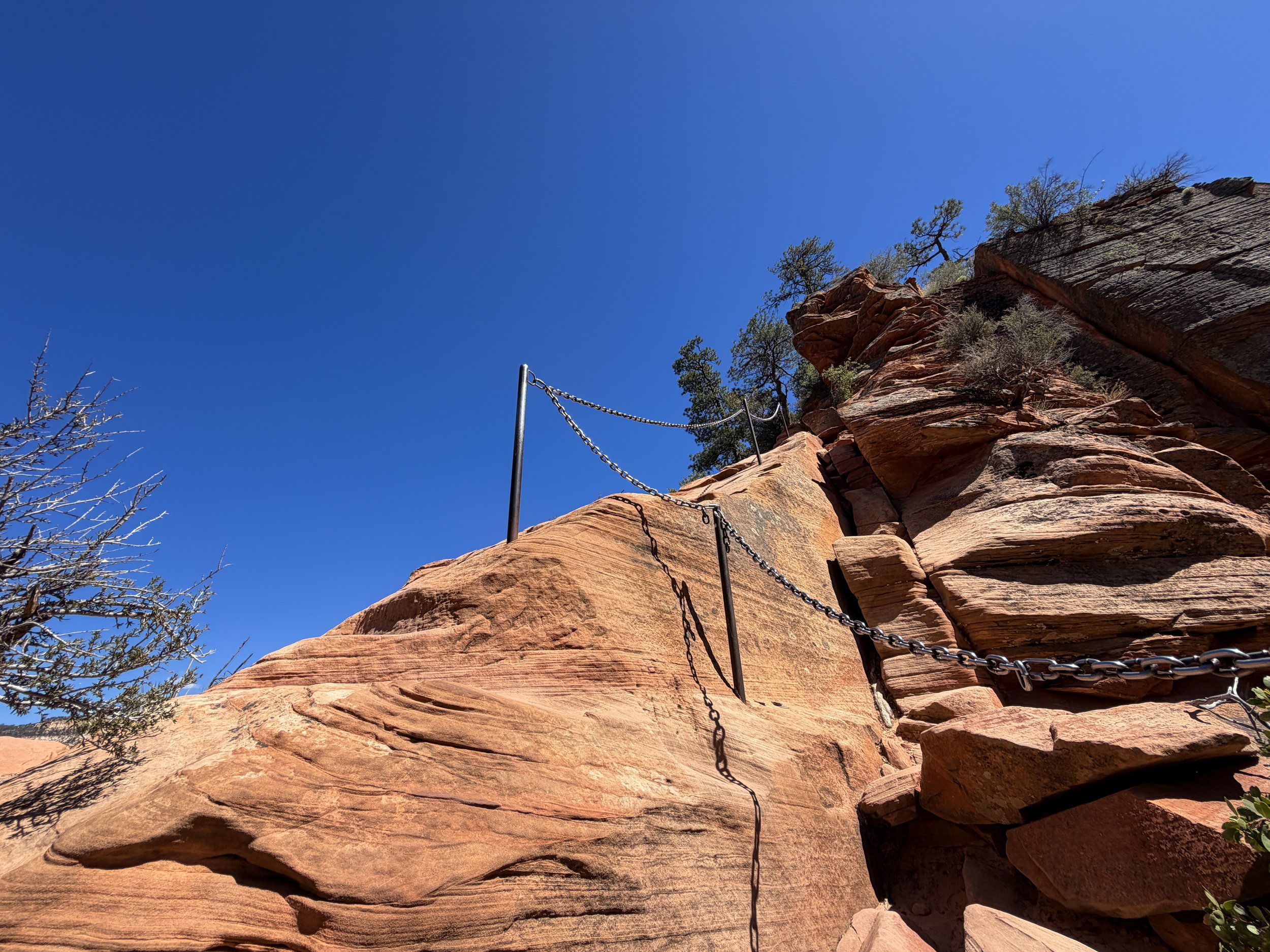 Angels Landing Hike Chains Zion National Park Utah